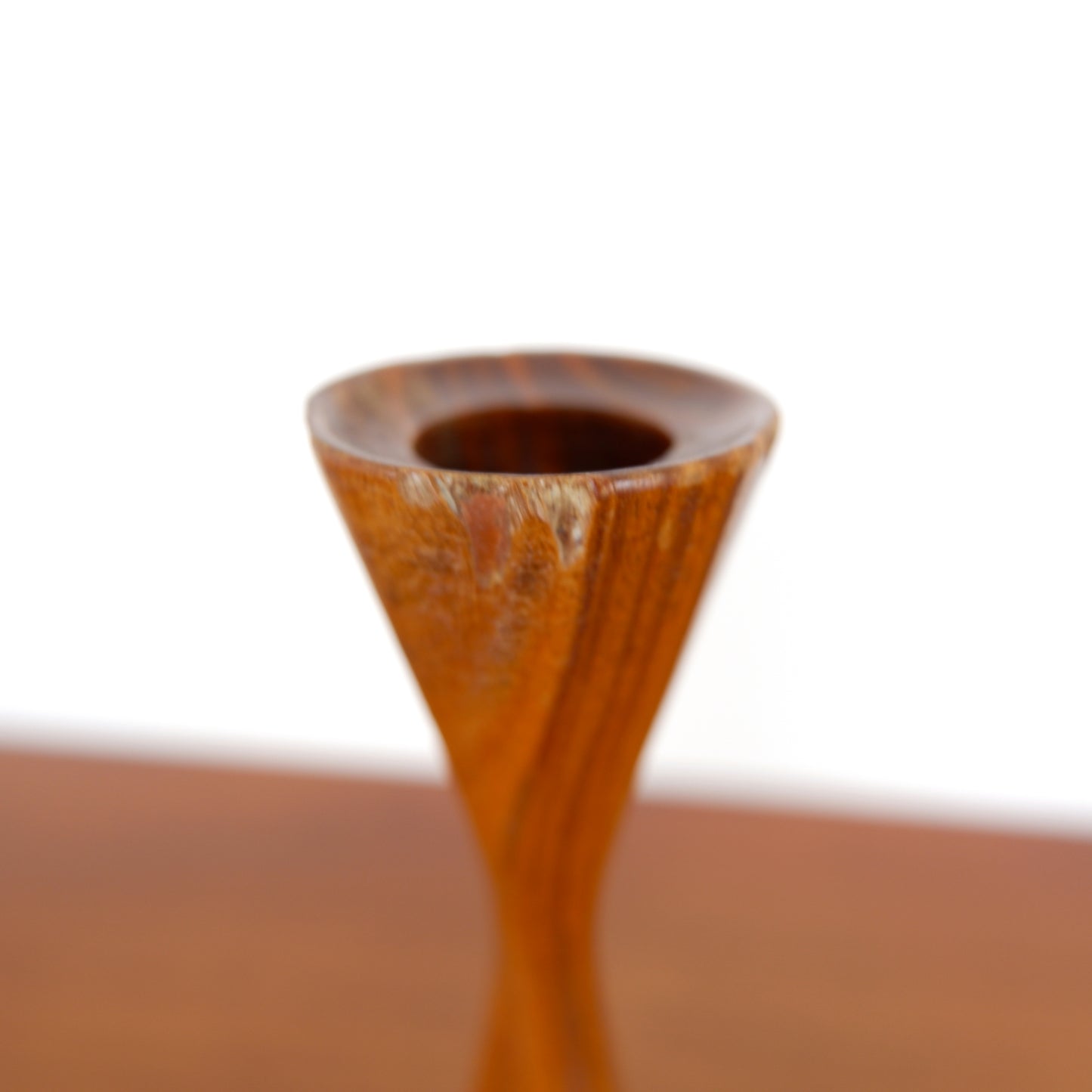 Mid Century Wooden Teak Candlesticks - Danish Influence - Vintage