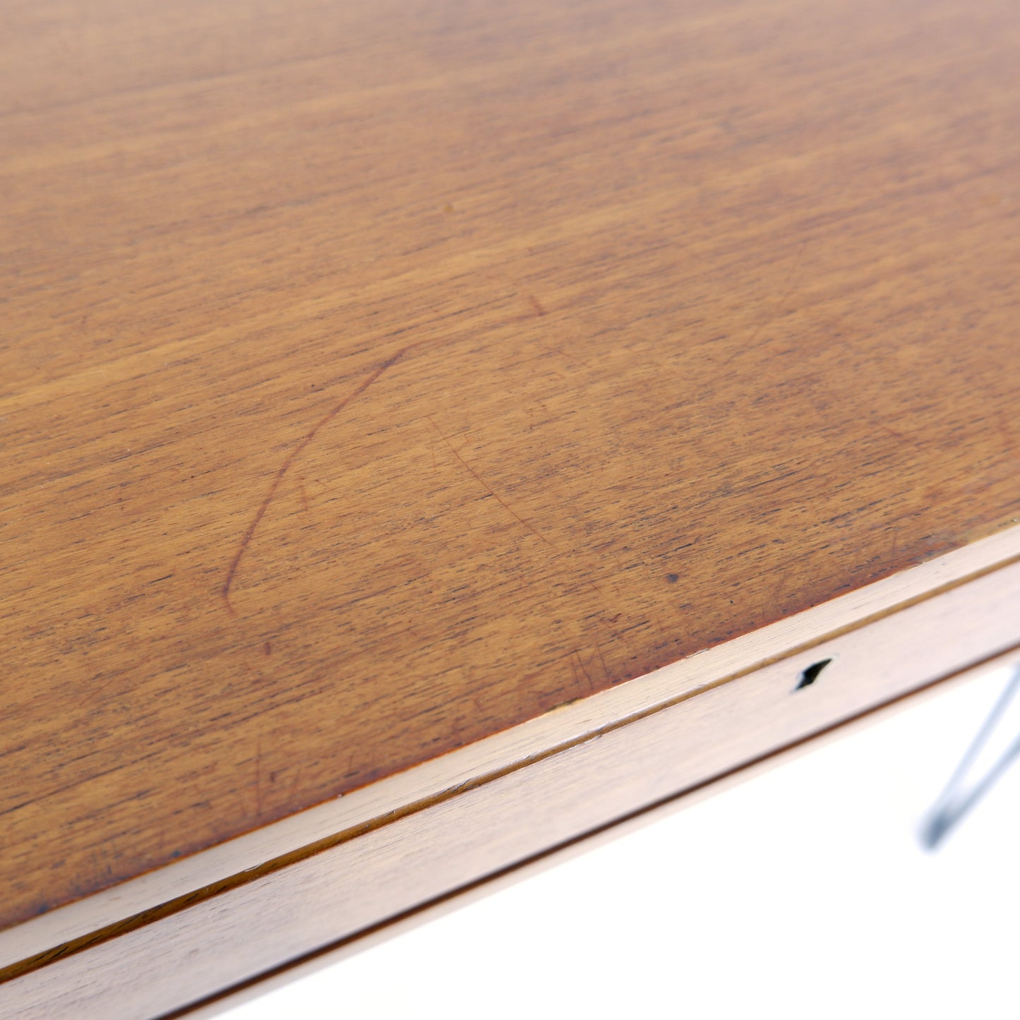 Mid Century Teak Desk / Hallway Table on Hairpin Legs
