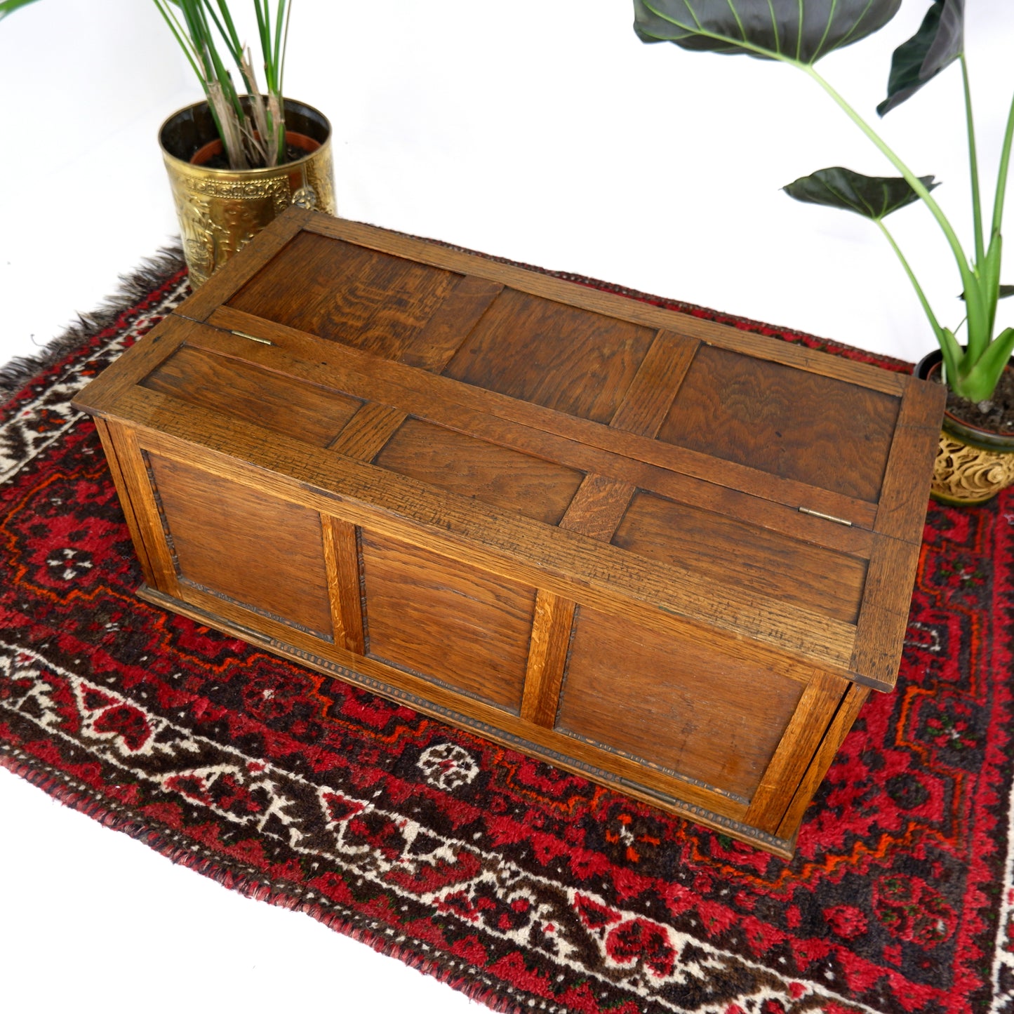 Antique Art Deco/Art Nouveau Oak Blanket Box or Storage Chest