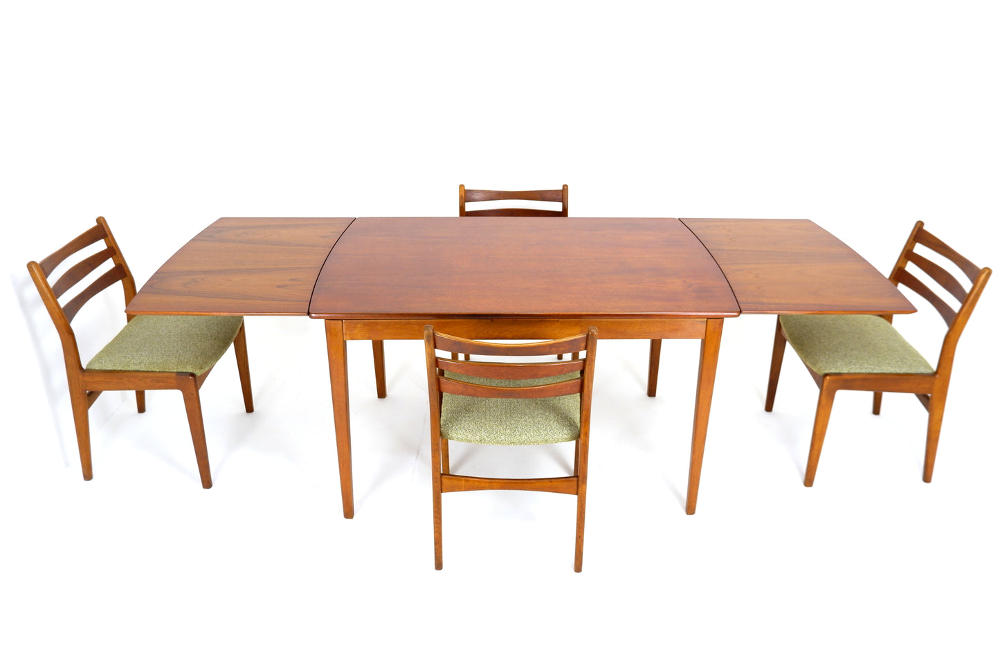 Danish Modern Dining Table and 4 Chairs by Slagelse Møbelvaerk in Teak - Mid Century Modern
