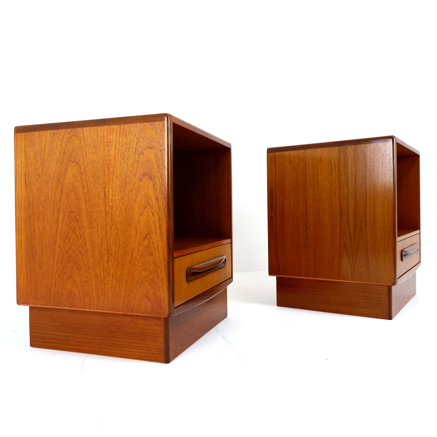 Pair Mid Century G PLAN Bedside Tables / Cabinets in Teak