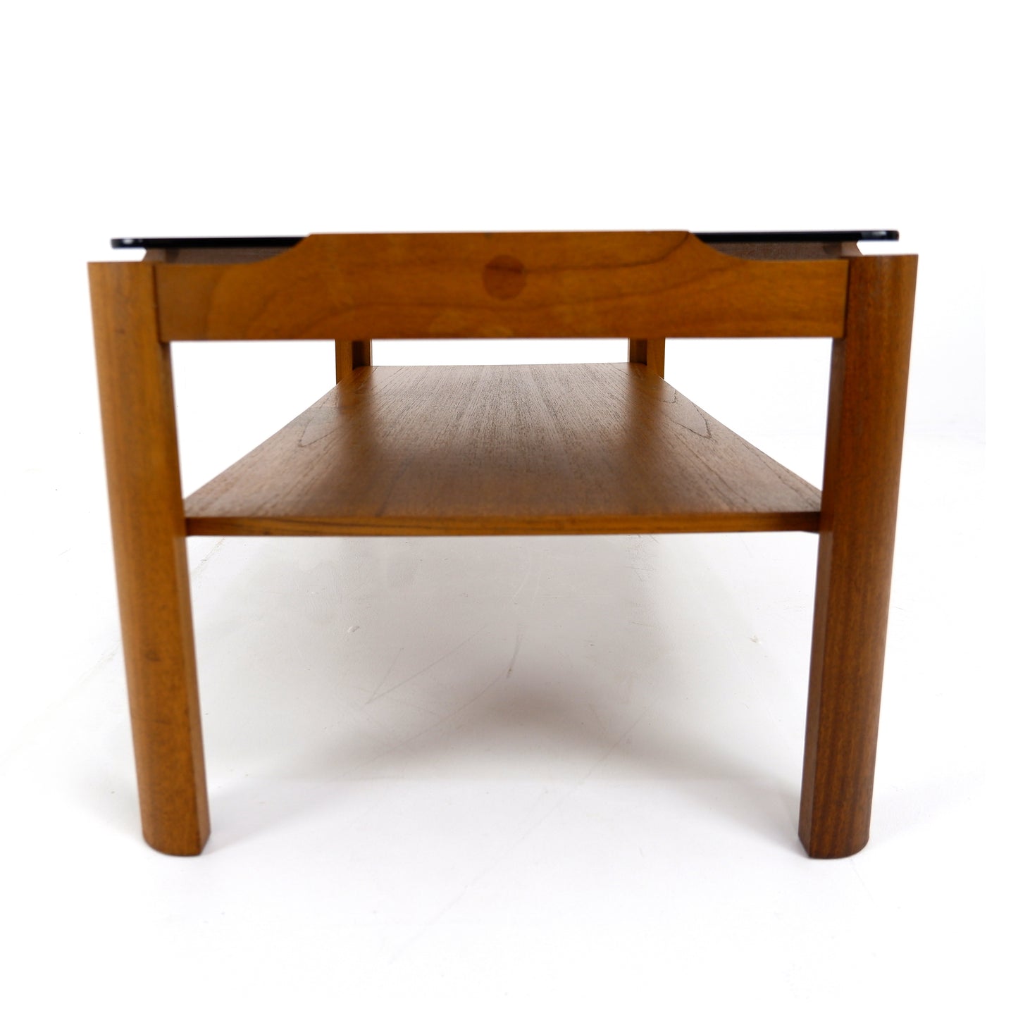 Mid Century MYER Teak and Smoked Glass Coffee Table - Vintage Furniture