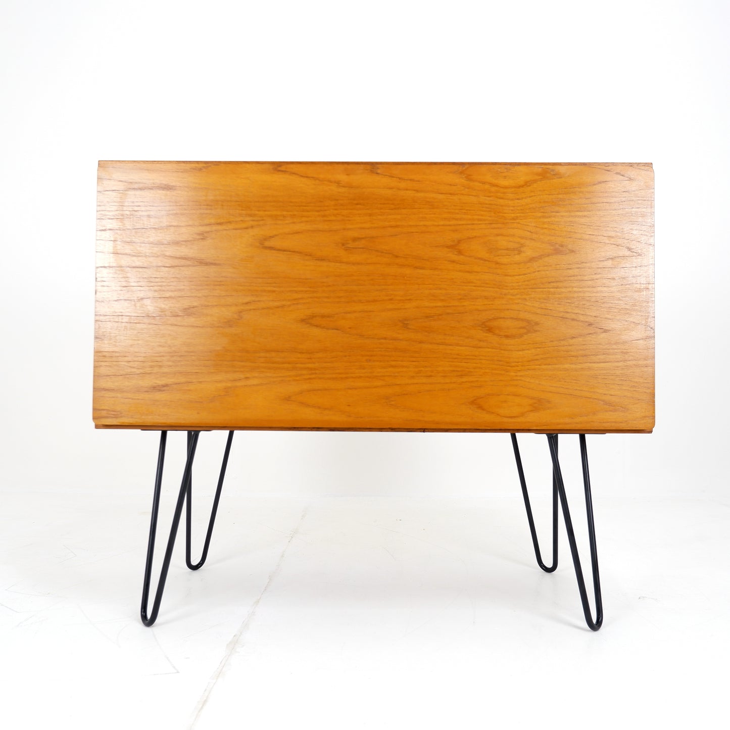 Mid Century Drinks Cabinet with Light in Teak by Beaver & Tapley - Hairpin Legs