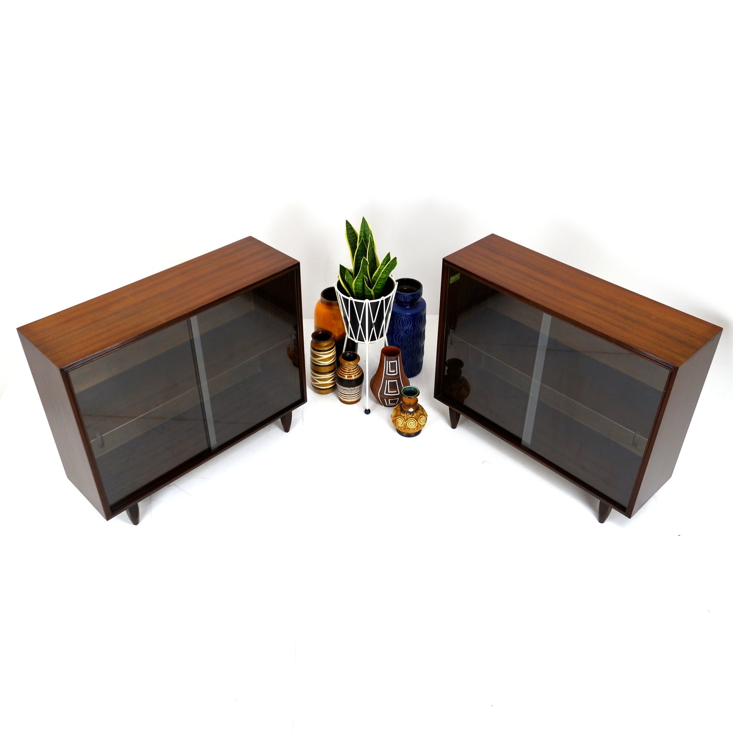 Pair of Mid Century Rosewood Bookcases / Display Cabinets by Beaver & Tapley Multi width
