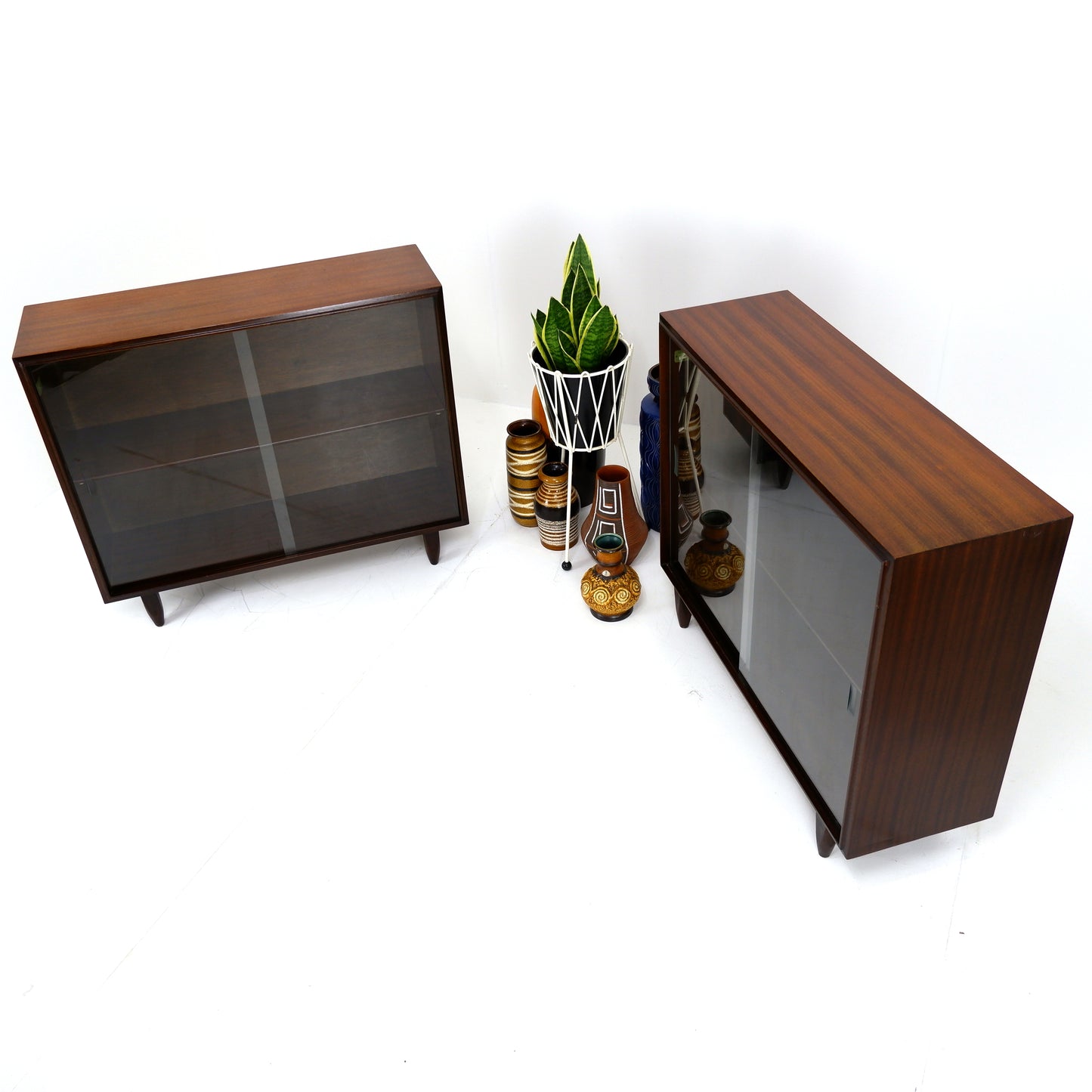 Pair of Mid Century Rosewood Bookcases / Display Cabinets by Beaver & Tapley Multi width