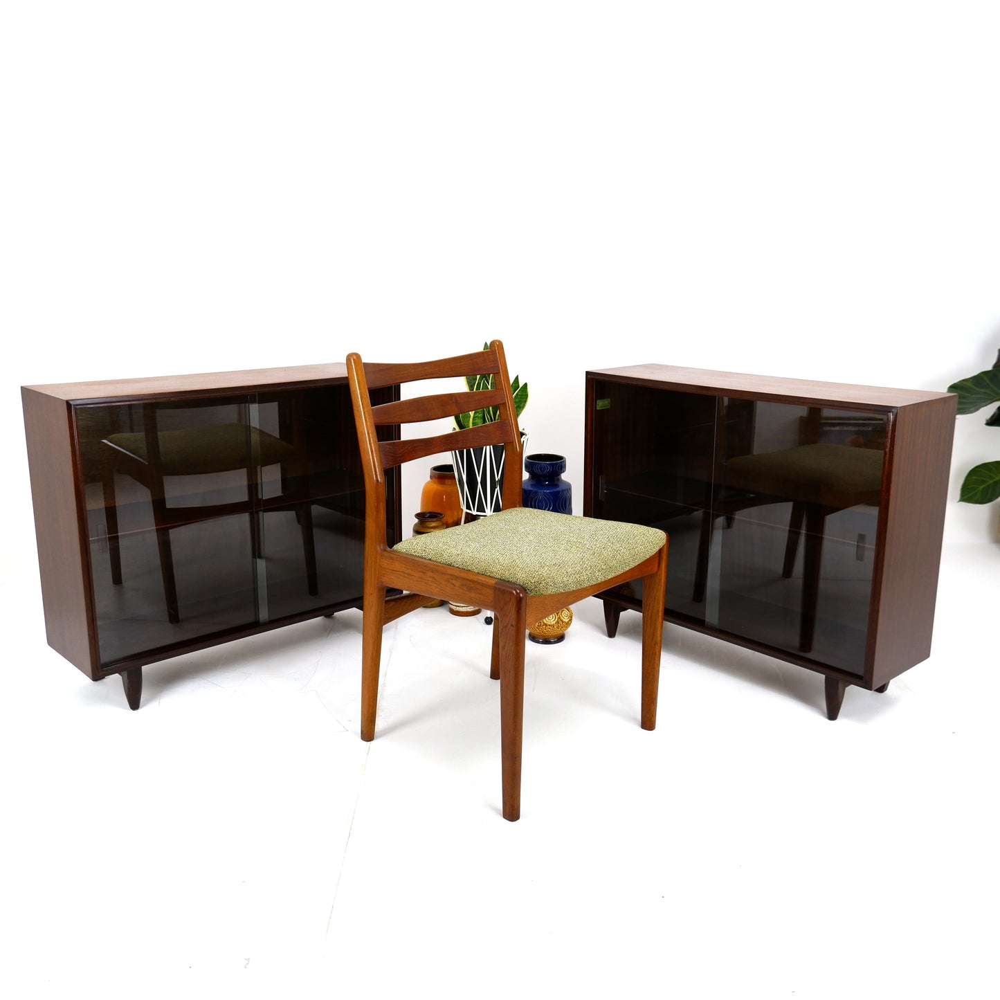 Pair of Mid Century Rosewood Bookcases / Display Cabinets by Beaver & Tapley Multi width