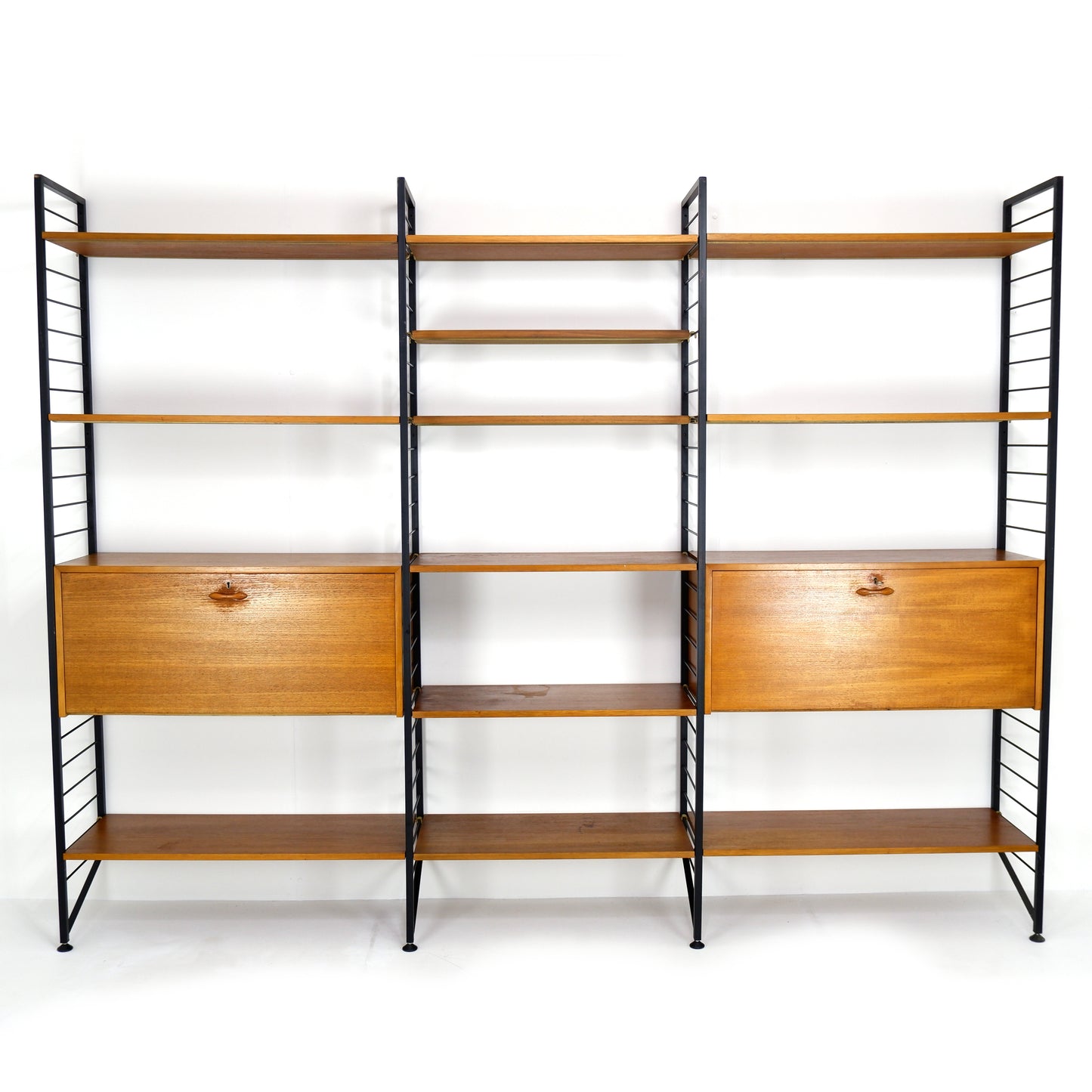 Ladderax Shelving System 3 Bays with Desk, Cocktail/Drinks Cabinet & Bookcases - Staples