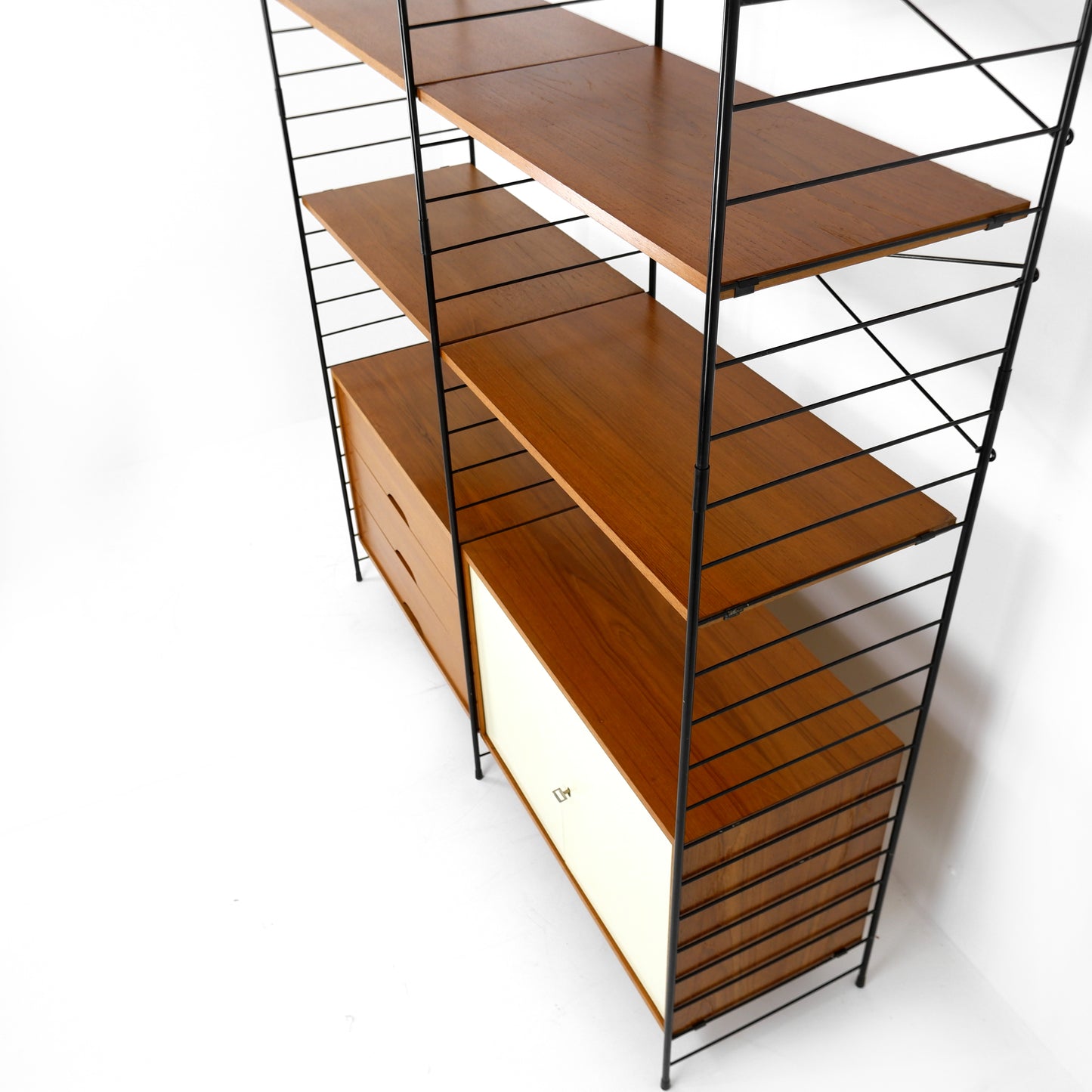 Mid Century WHB Regal String Shelving System - Cocktail/Drinks Cabinet & Drawers with Bookcase
