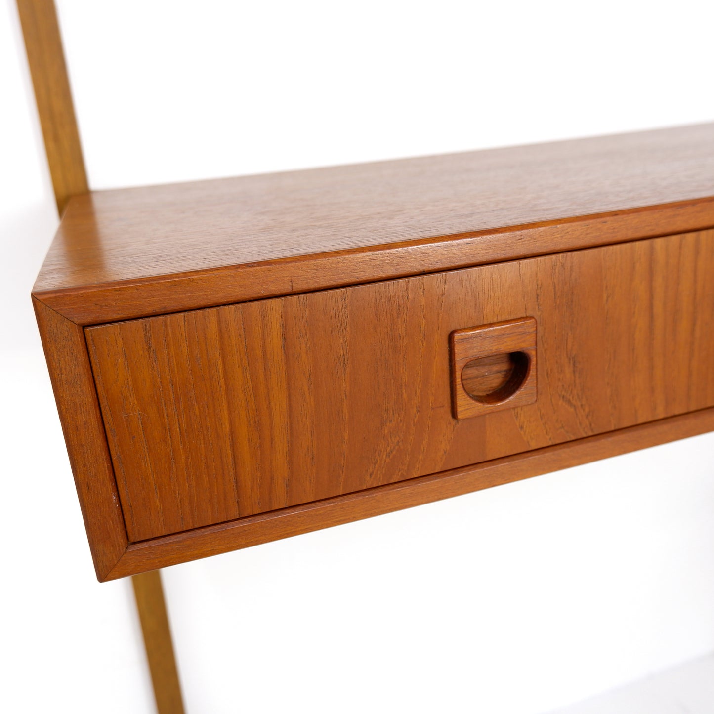 Danish Modern PS System Shelving Unit in Teak - Modular Desk and Cabinets with Bookcase Shelves