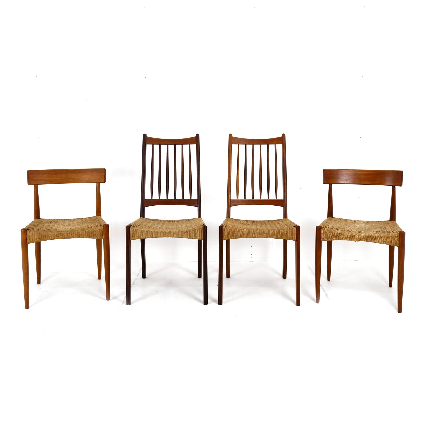 Danish Modern Papercord Dining Chairs by Arne Hovmand Olsen For Mogens Kold - Set of 4 -Mid Century