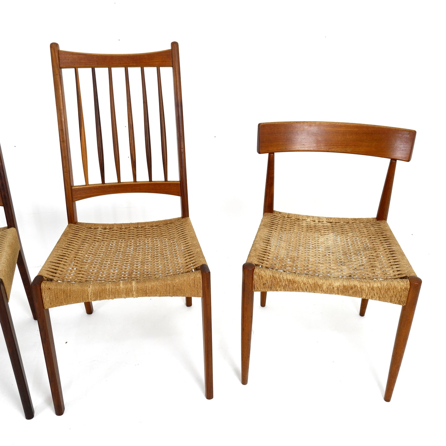 Danish Modern Papercord Dining Chairs by Arne Hovmand Olsen For Mogens Kold - Set of 4 -Mid Century