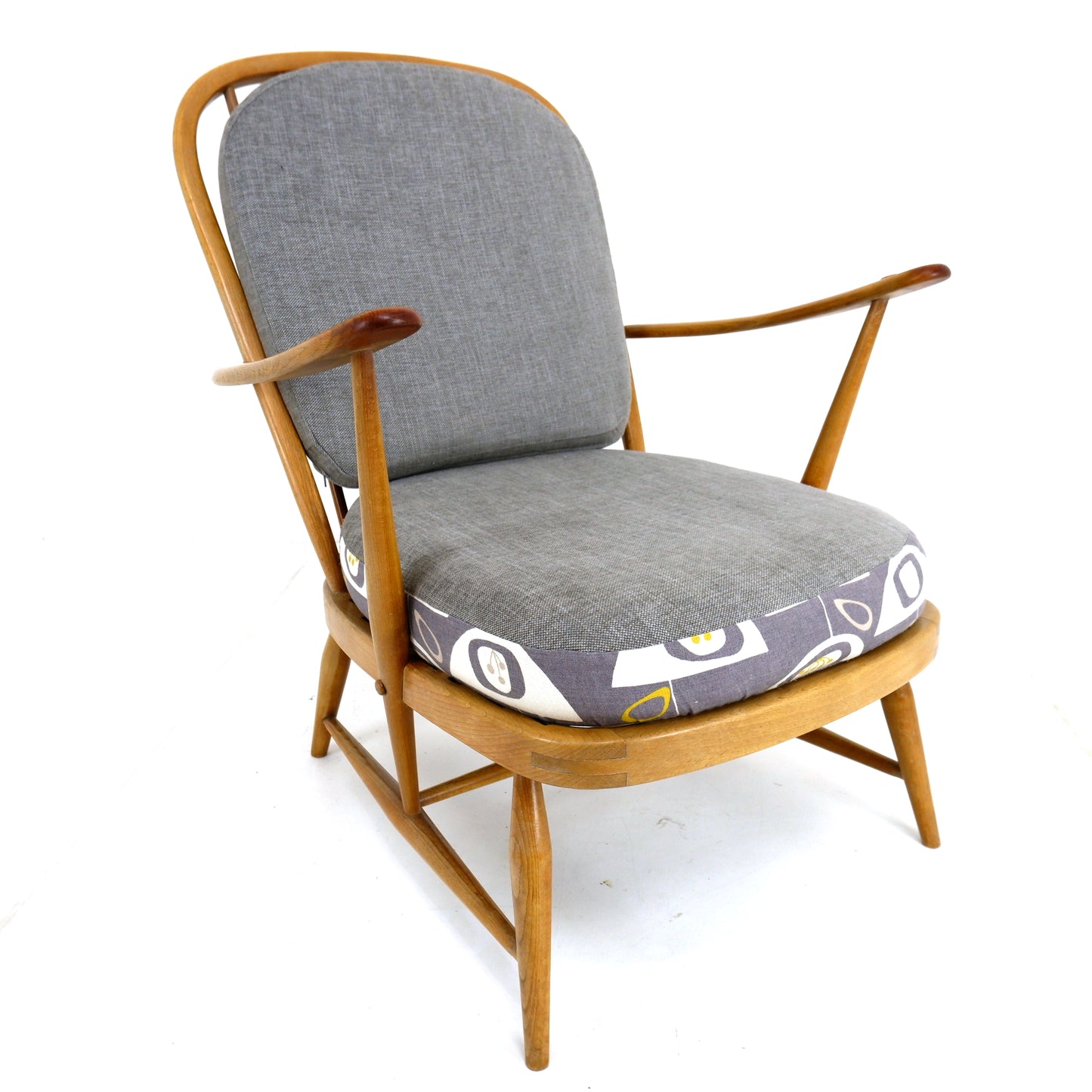 Mid Century ERCOL Armchair - Orla Kiely Fabric