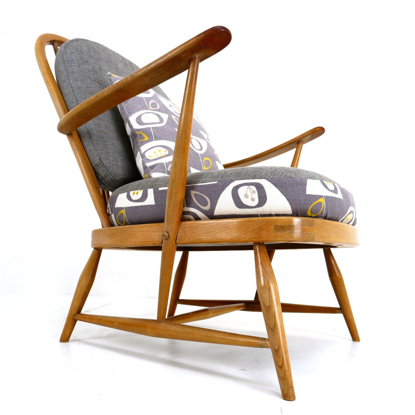 Mid Century ERCOL Armchair - Orla Kiely Fabric
