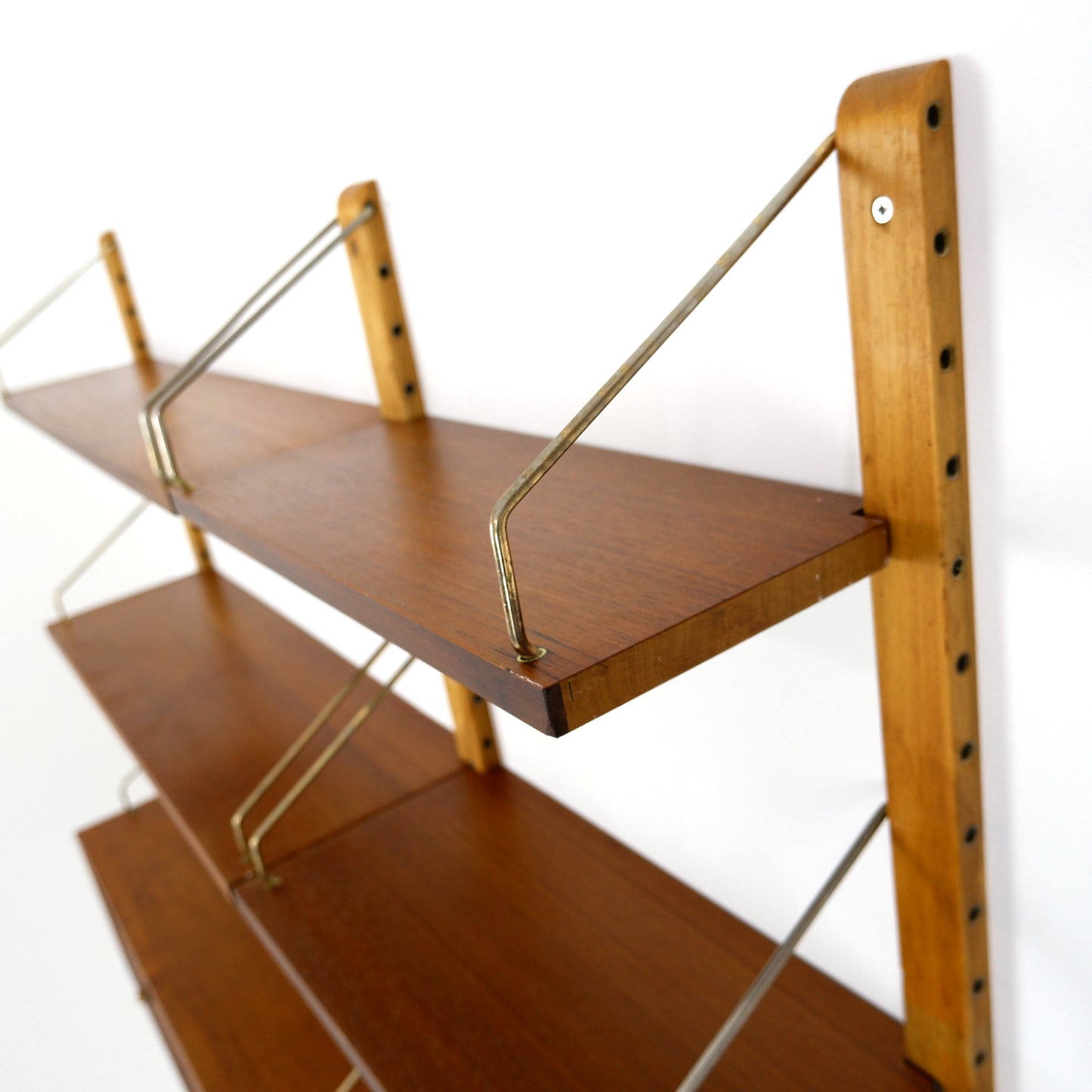 Poul Cadovius Danish Royal System Shelving Wall Unit in Teak - Cocktail/Drinks Cabinet with Bookcase Shelves