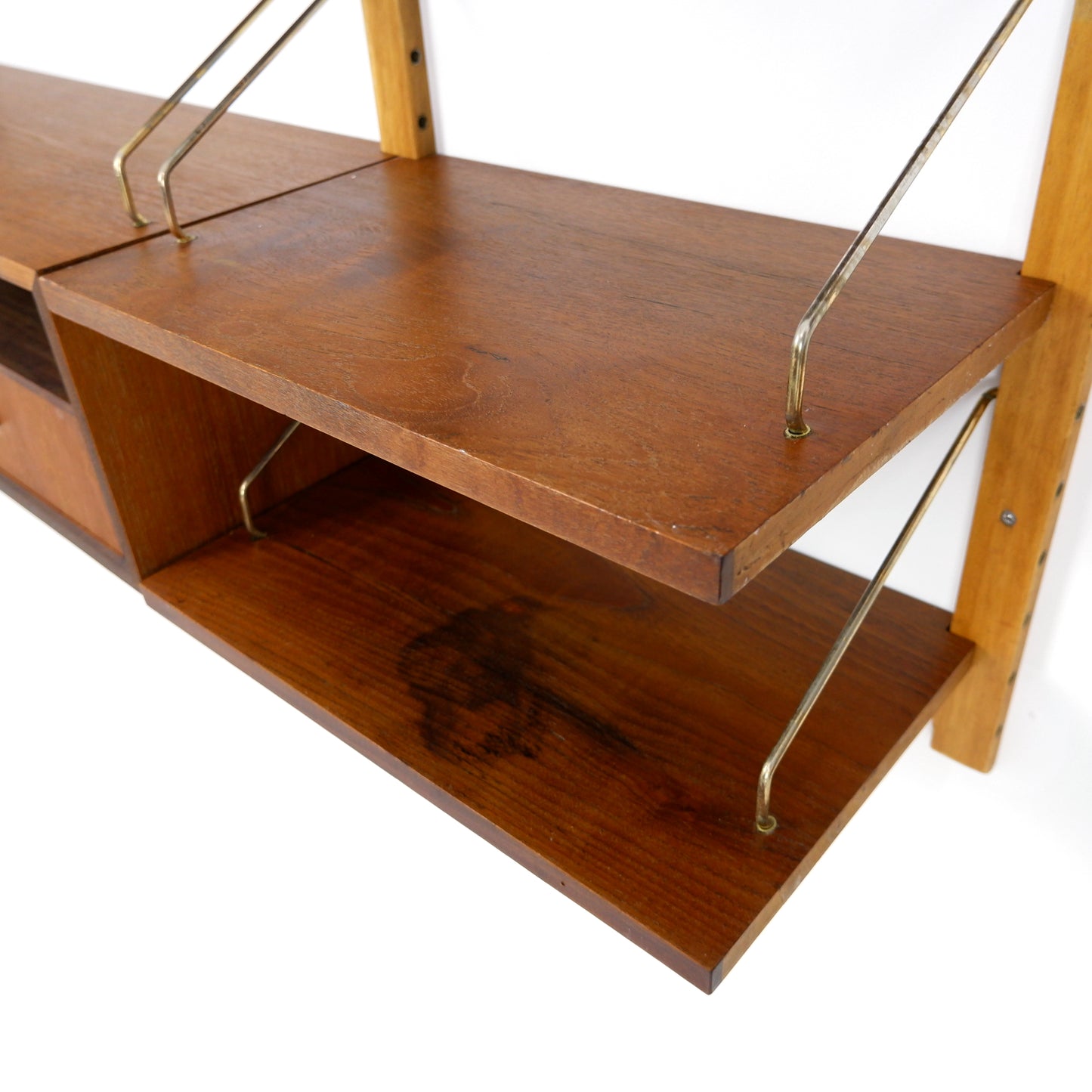 Poul Cadovius Danish Royal System Shelving Wall Unit in Teak - Cocktail/Drinks Cabinet with Bookcase Shelves