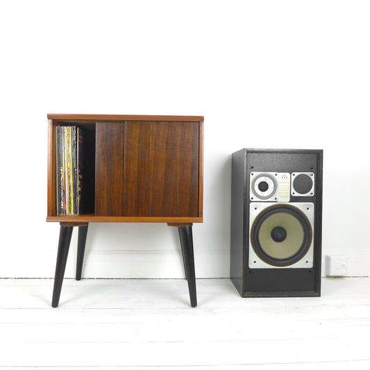 Mid Century Teak Record Cabinet
