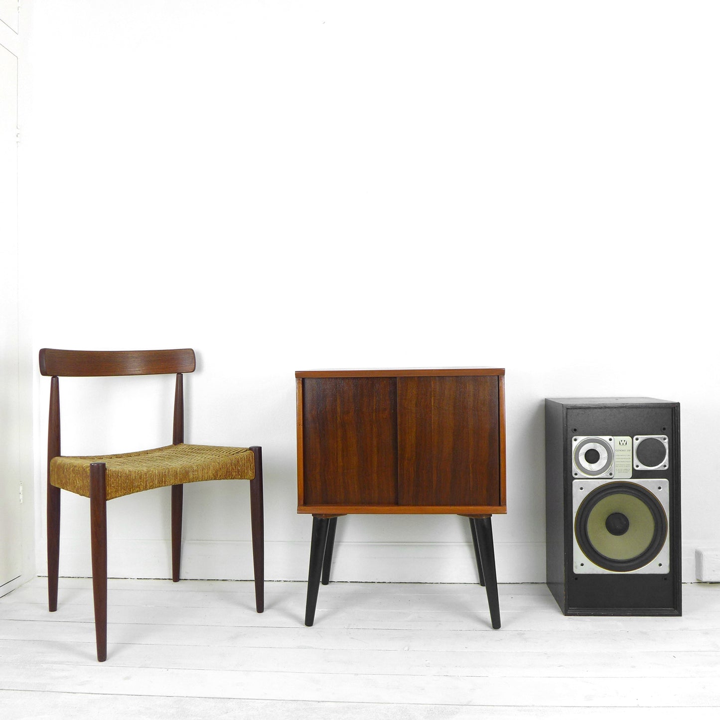 Mid Century Teak Record Cabinet