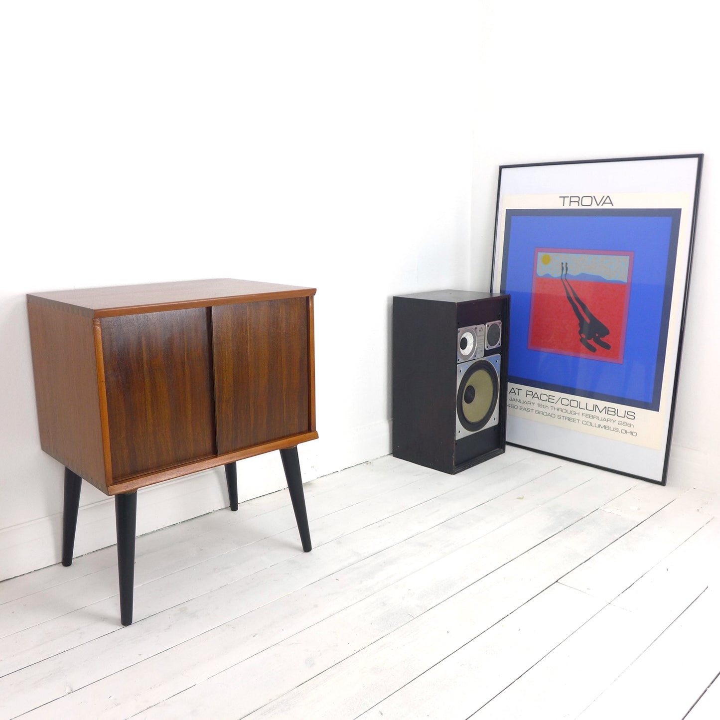 Mid Century Teak Record Cabinet