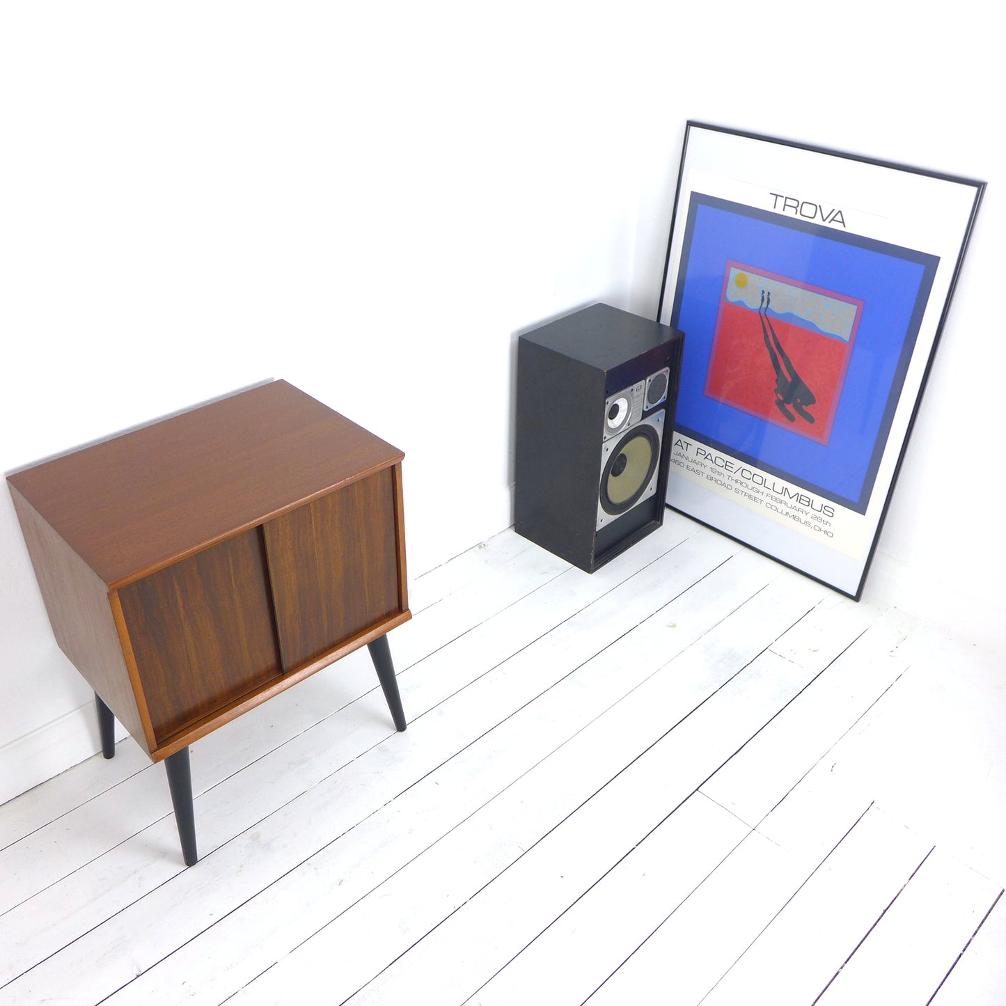 Mid Century Teak Record Cabinet