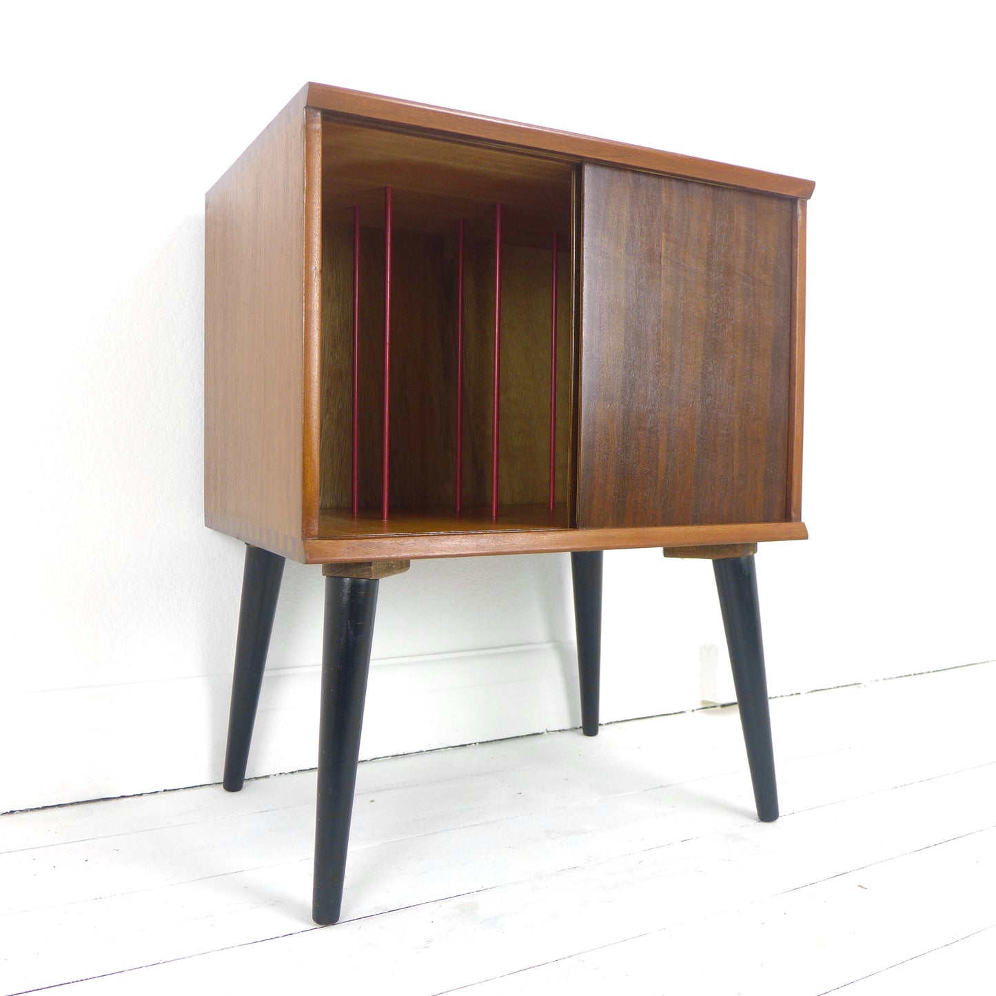 Mid Century Teak Record Cabinet