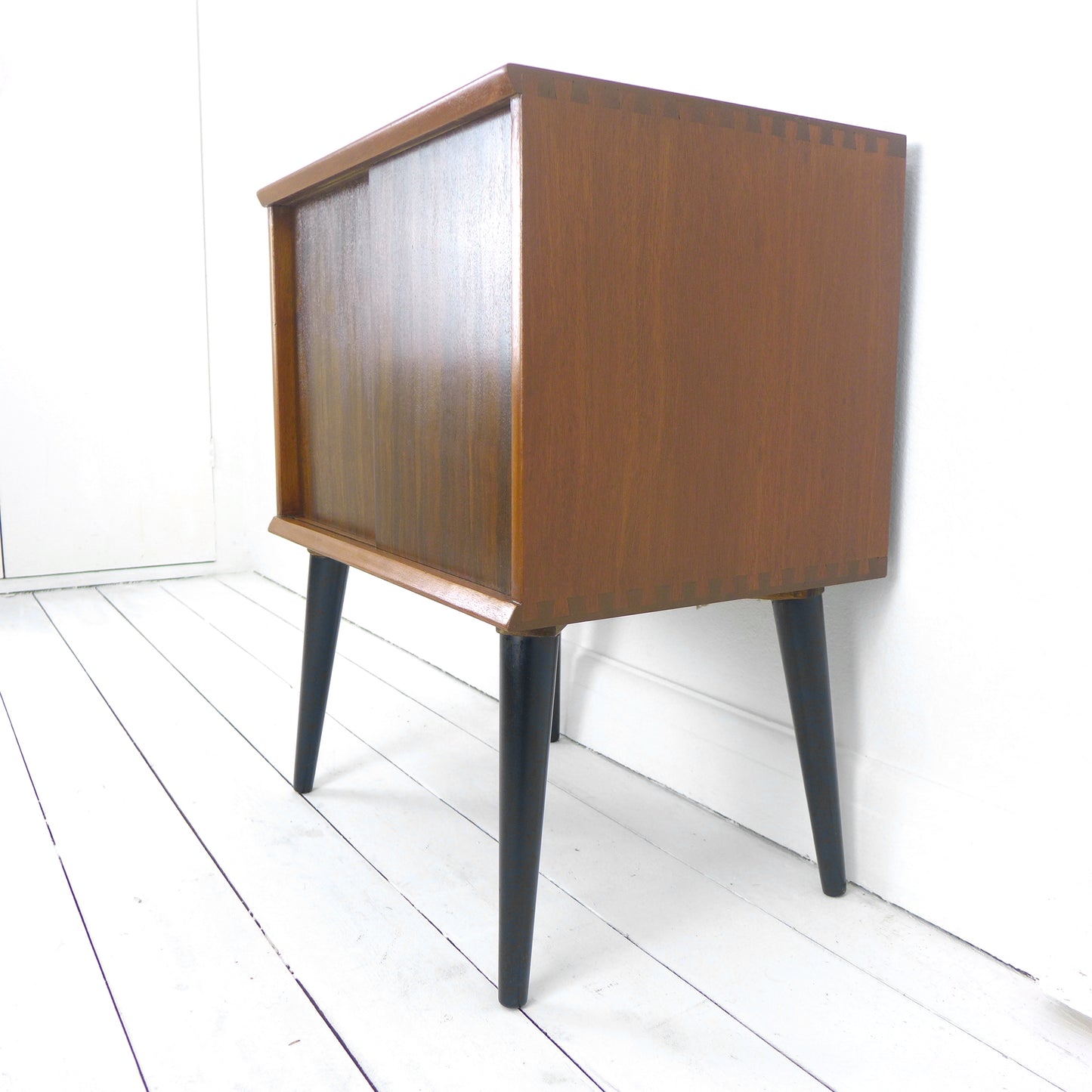 Mid Century Teak Record Cabinet