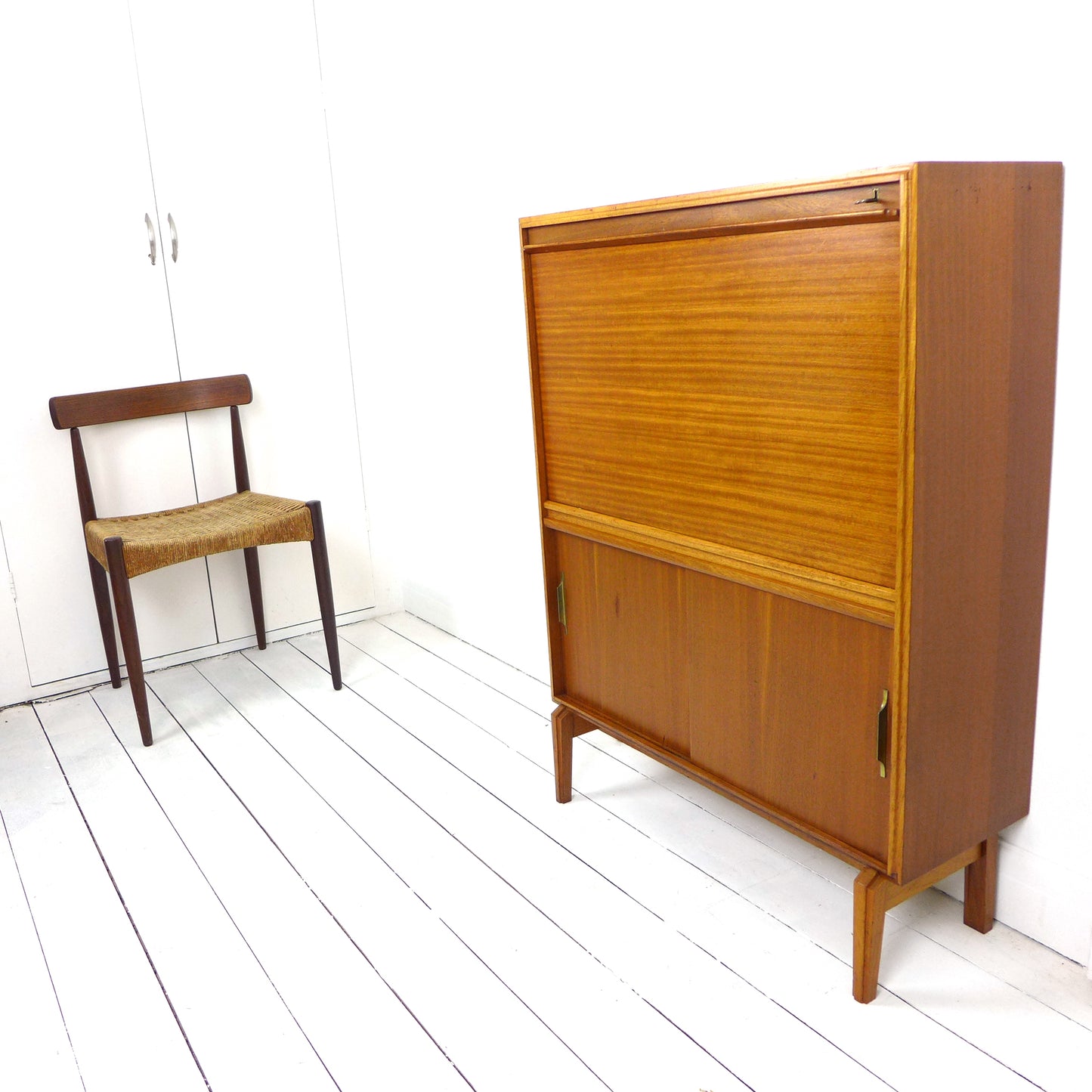 Mid Century Robert Heritage Desk/Bureau in Teak for Beaver & Tapley