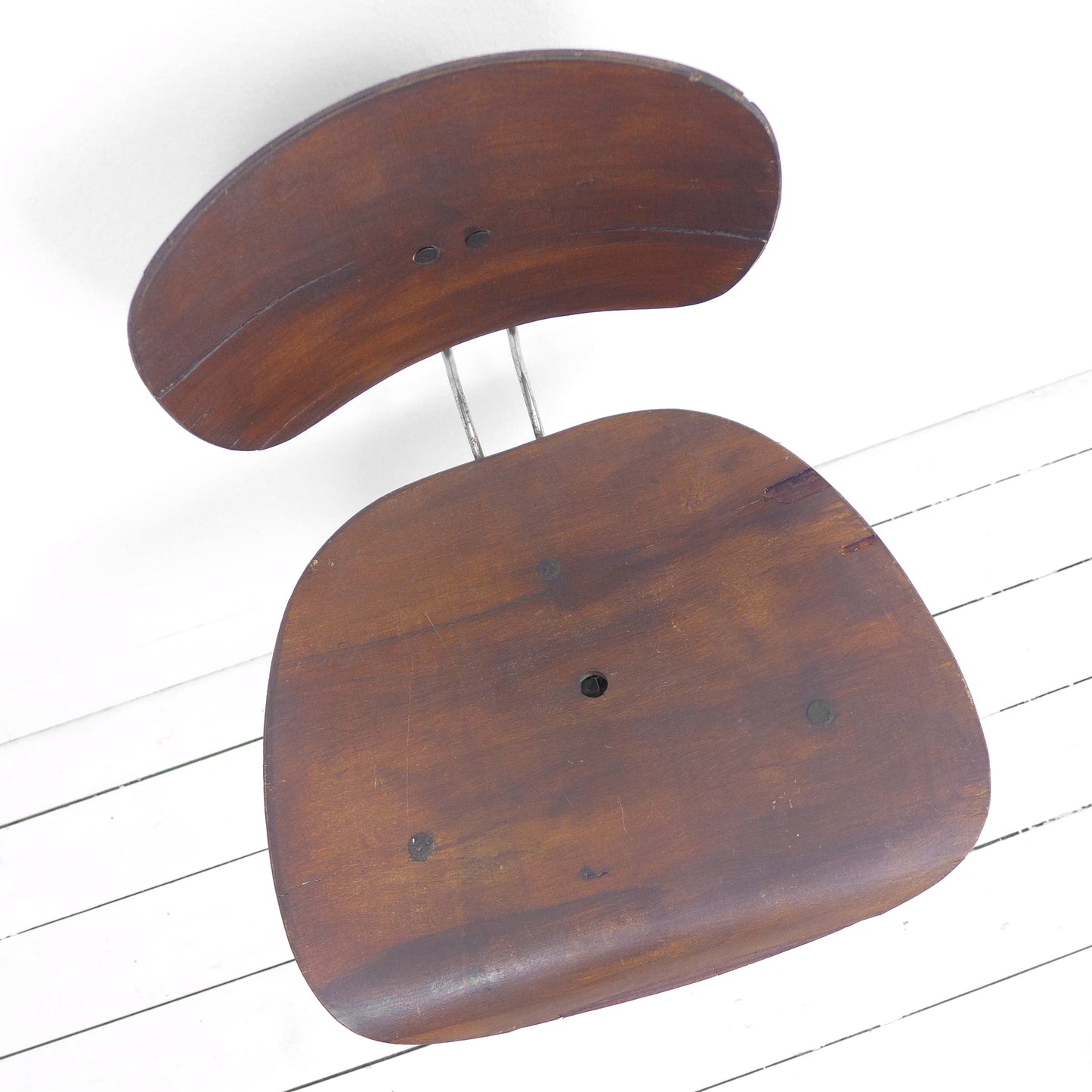 Vintage Industrial Desk Chair - Mid Century Machinist Swivel Chair