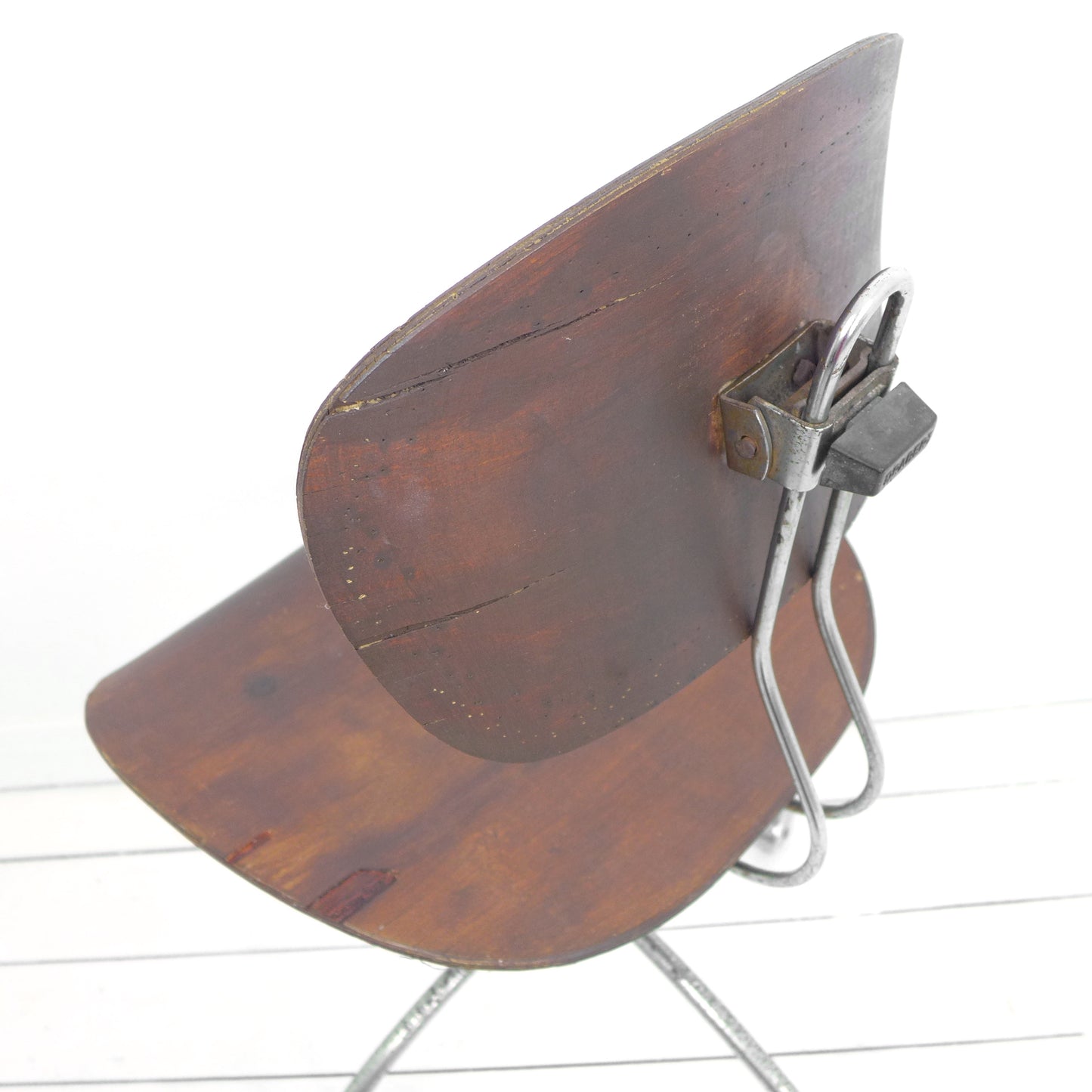 Vintage Industrial Desk Chair - Mid Century Machinist Swivel Chair