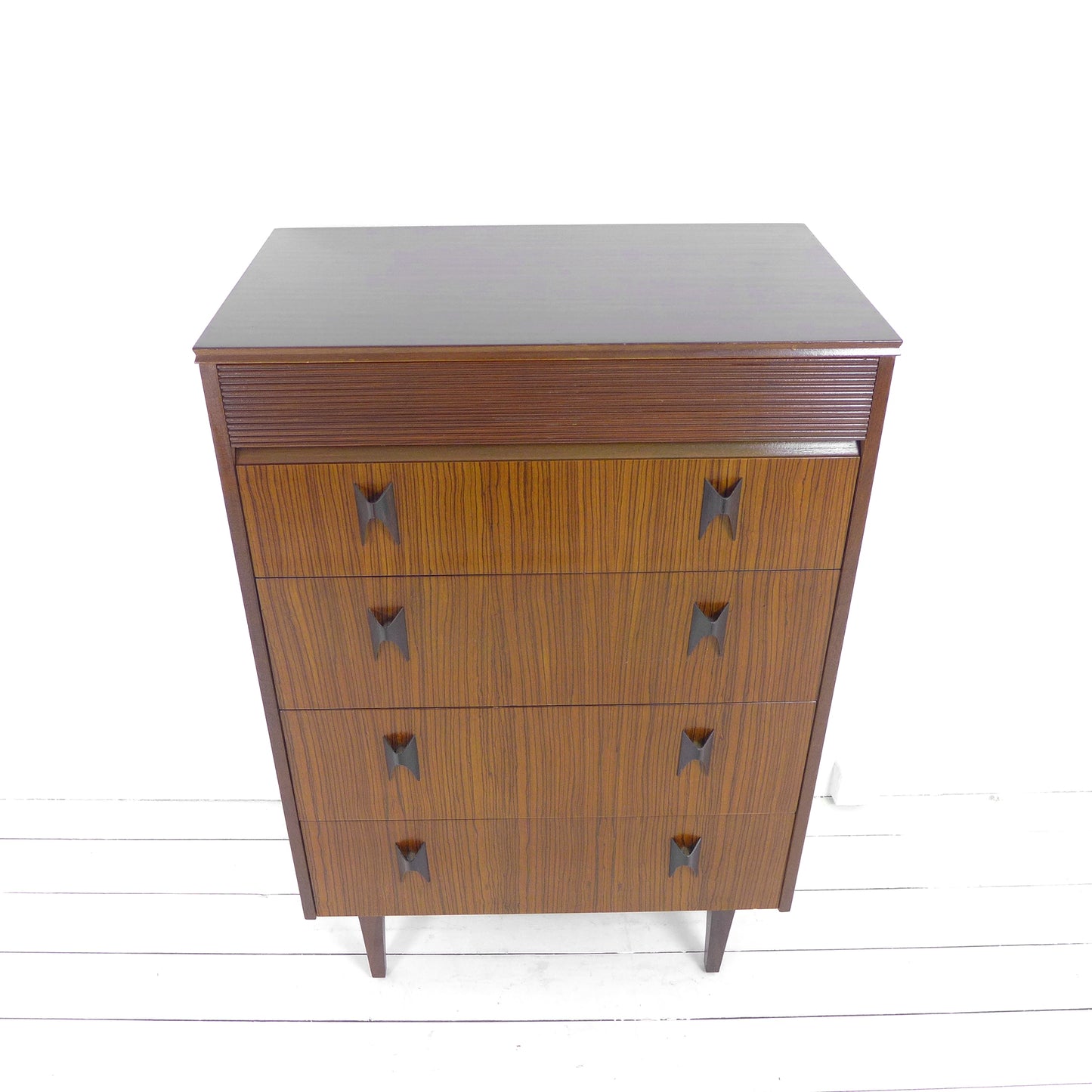 Mid Century Chest of Drawers Tallboy by Elliotts of Newbury