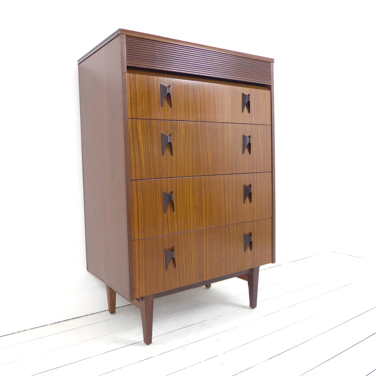 Mid Century Chest of Drawers Tallboy by Elliotts of Newbury