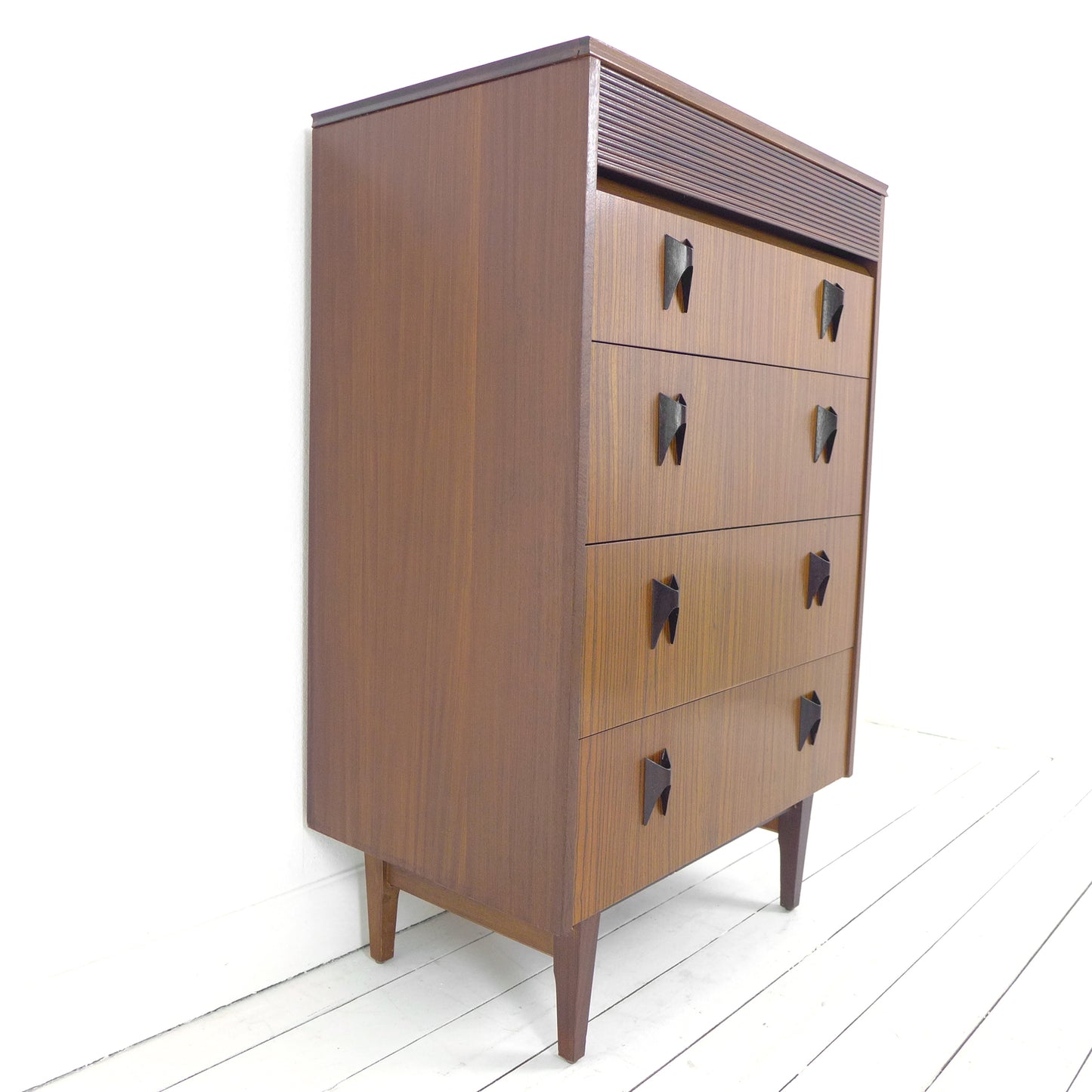 Mid Century Chest of Drawers Tallboy by Elliotts of Newbury