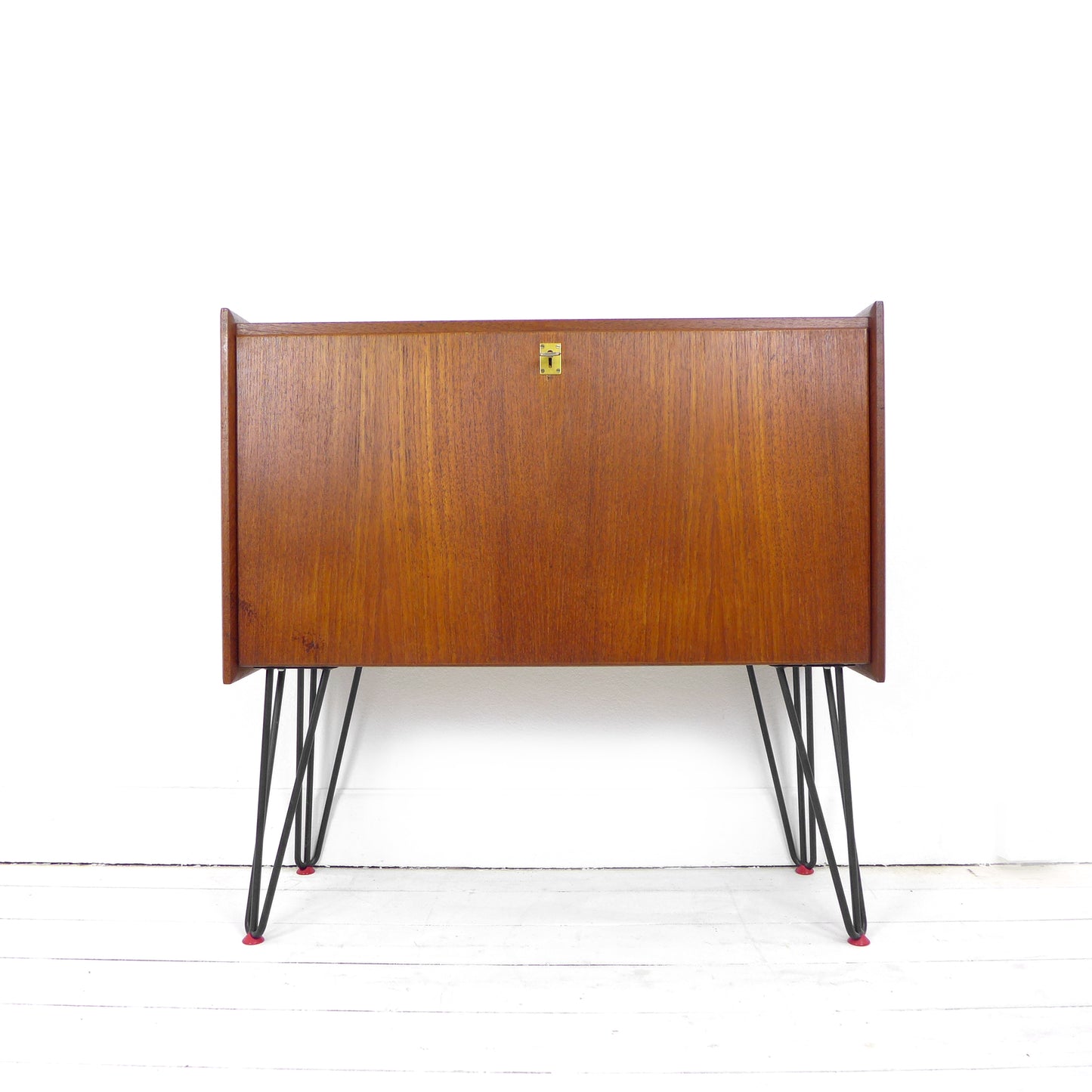Scandinavian Teak Sideboard / Drinks Cabinet on Atomic Hairpin Legs