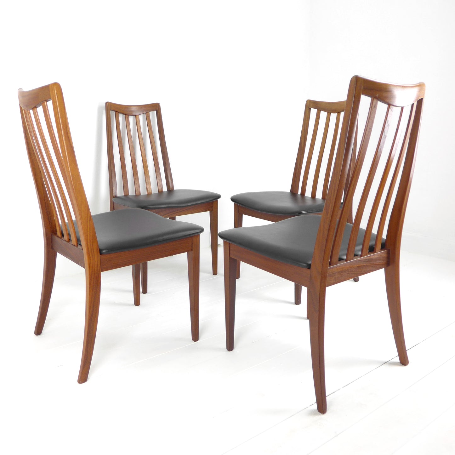 Refurbished G PLAN Fresco Dining Chairs - Mid Century Teak Set of 4