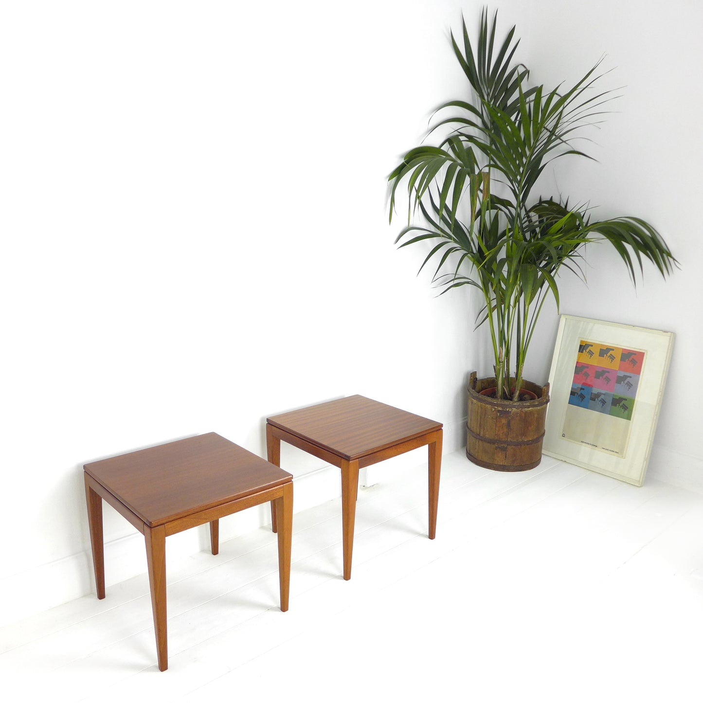 Pair of Mid Century Teak Side Tables by Richard Hornby