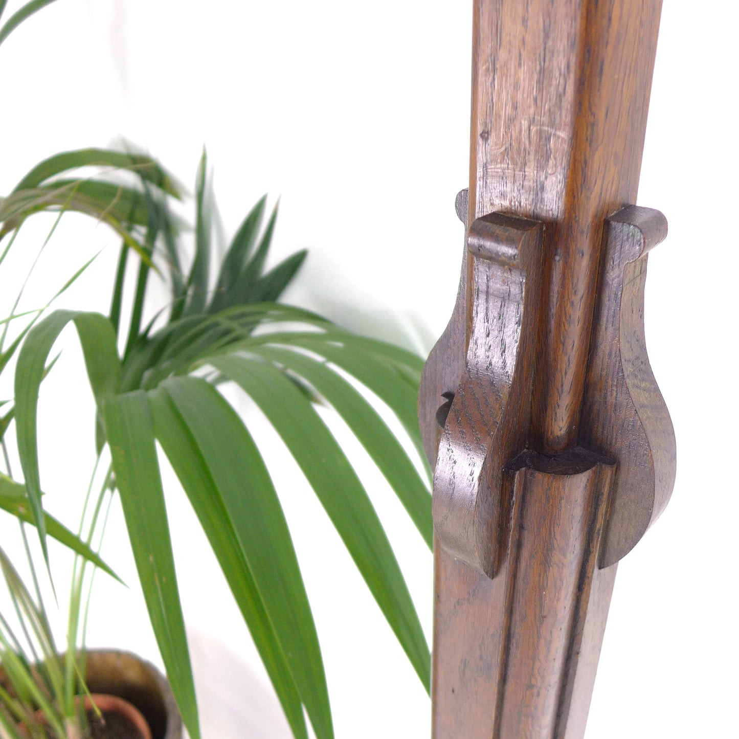 Refurbished Arts & Crafts / Art Nouveau Oak Floor Lamp / Standard Lamp Base
