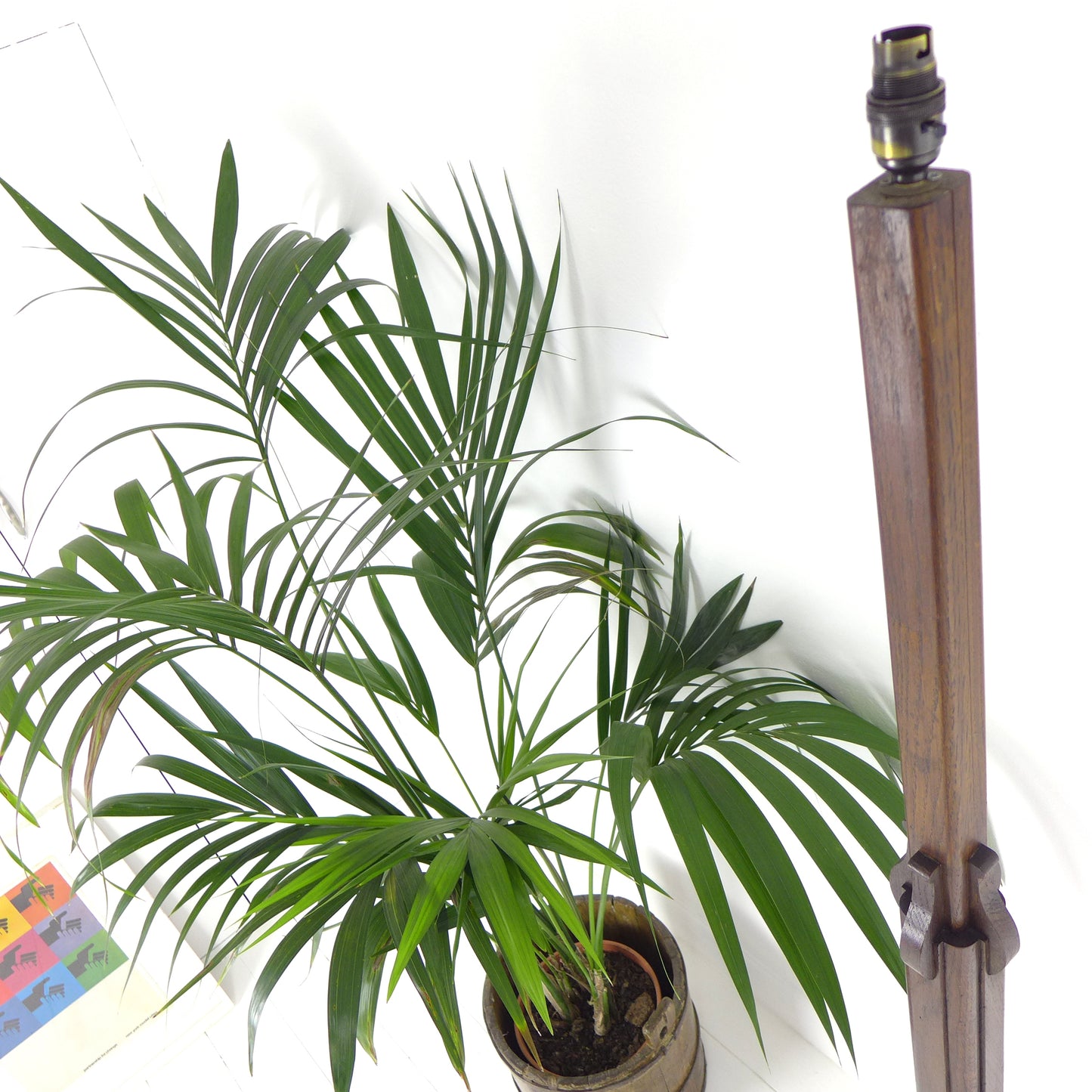 Refurbished Arts & Crafts / Art Nouveau Oak Floor Lamp / Standard Lamp Base