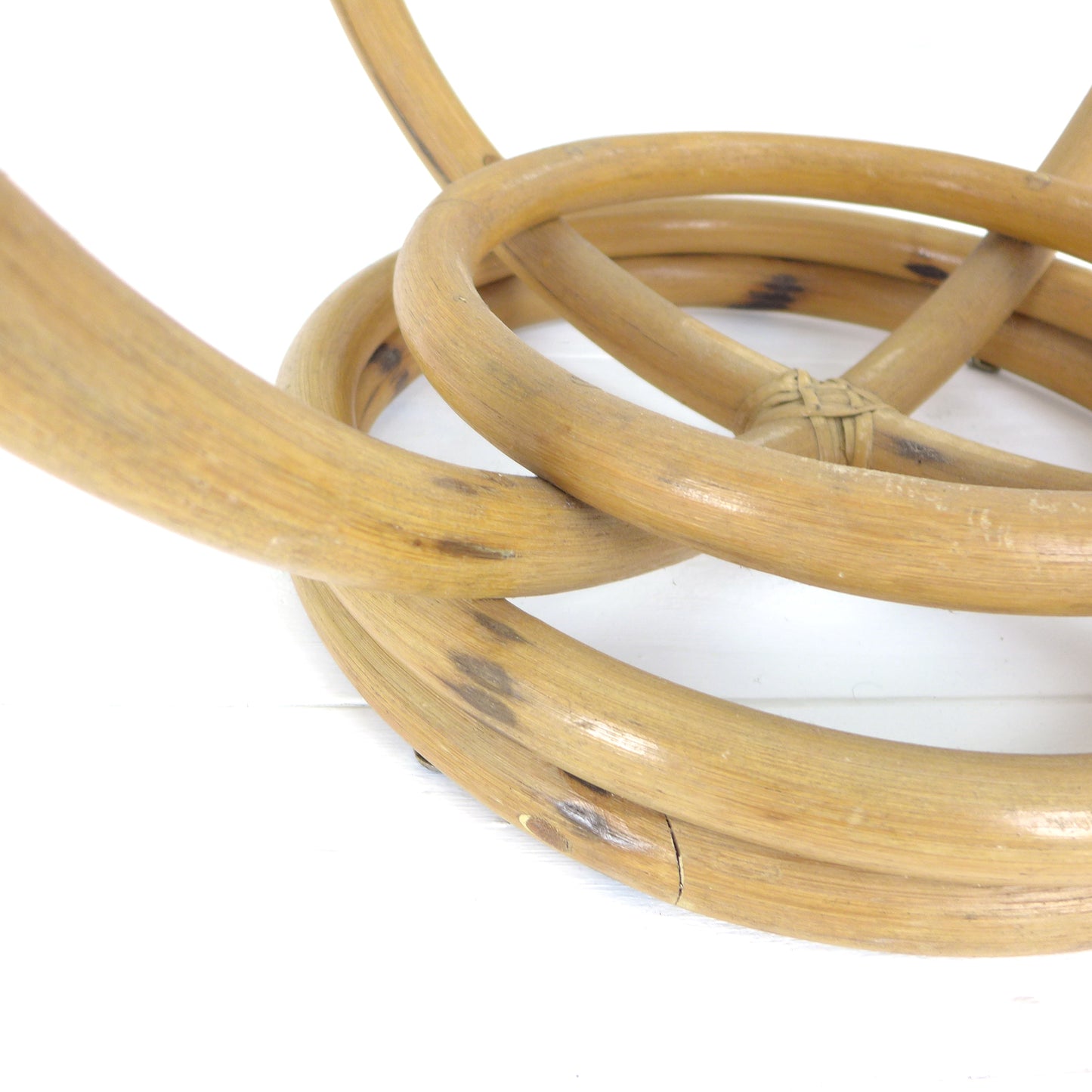 Mid Century Bamboo & Glass Coffee Table by Angraves
