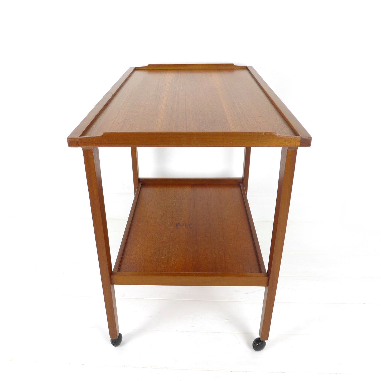 Mid Century Teak Drinks Trolley / Bar Cart / Record Player Stand Table