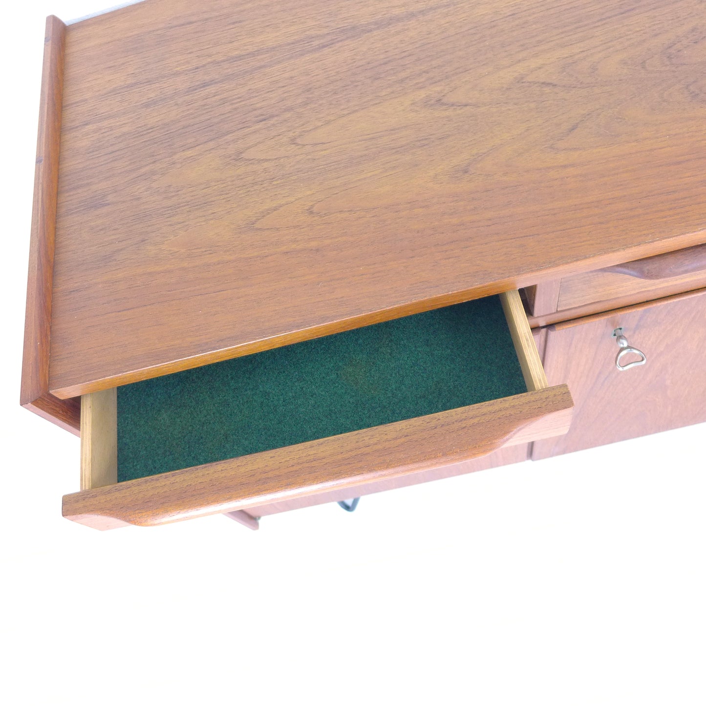 Mid Century Teak Sideboard on Hairpin Legs - Record Cabinet