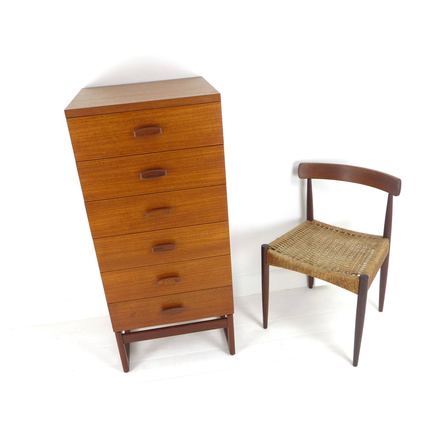 Vintage G PLAN Quadrille Chest of Drawers Tallboy - Teak Mid Century