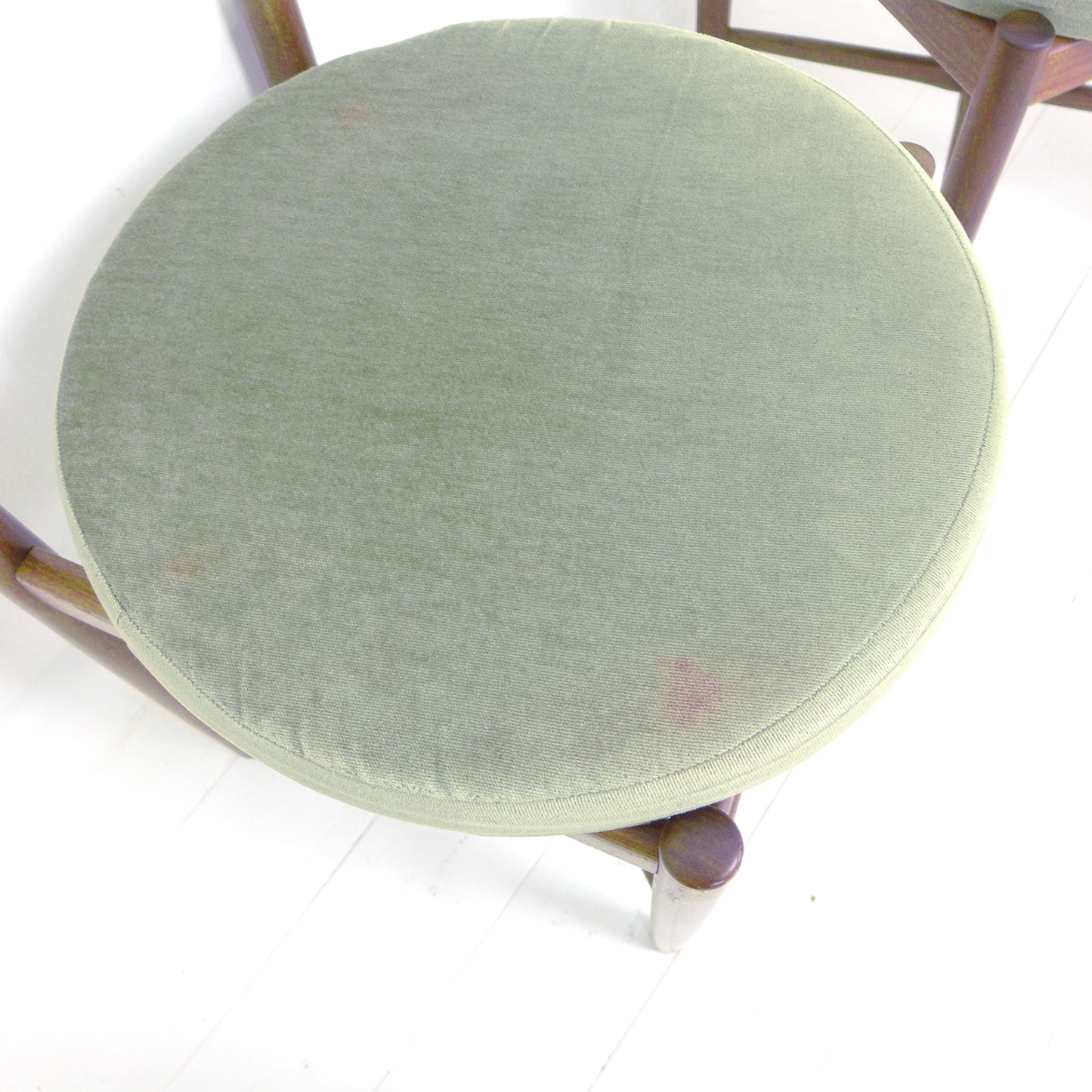 Vintage G PLAN Dining Chairs x6 Kofod Larsen - Original Velvet Upholstery - Mid Century Teak Set of 6