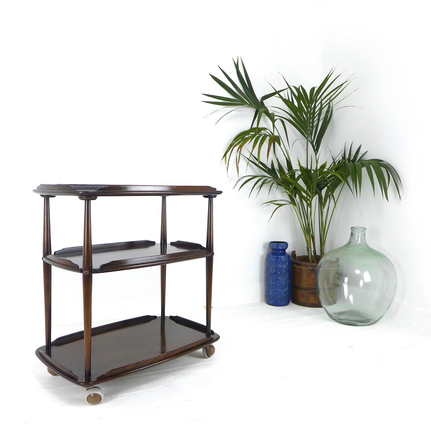 Vintage ERCOL Drinks Trolley / Bar Cart / Record Player Stand Table Mid Century