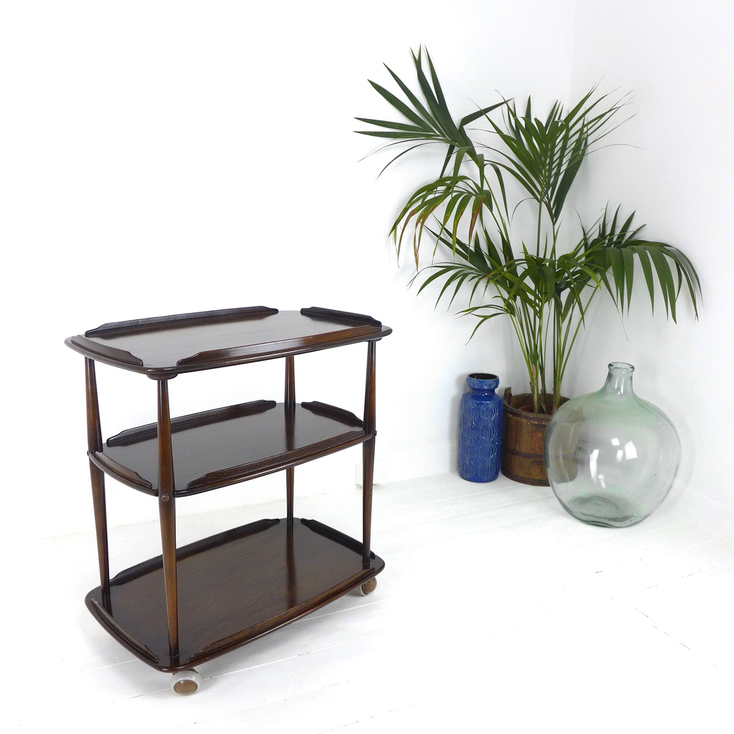 Vintage ERCOL Drinks Trolley / Bar Cart / Record Player Stand Table Mid Century