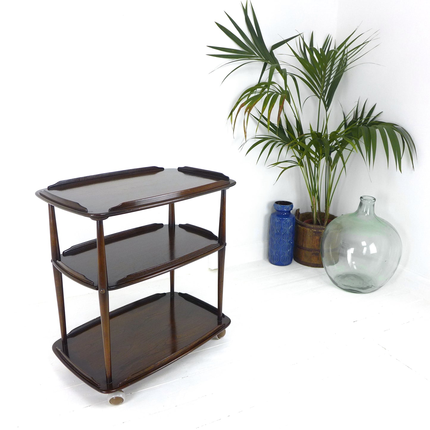 Vintage ERCOL Drinks Trolley / Bar Cart / Record Player Stand Table Mid Century