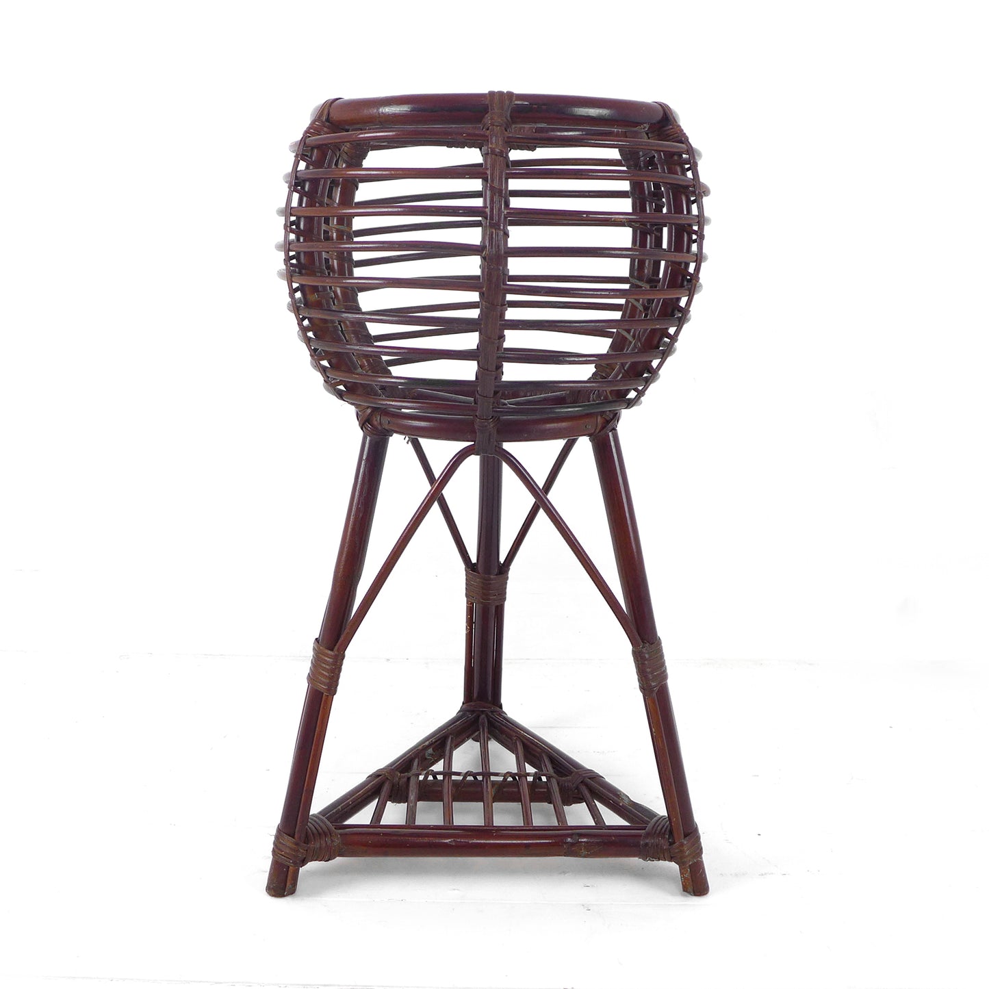Large Vintage 1970's Bamboo Plant Stand - Mid Century