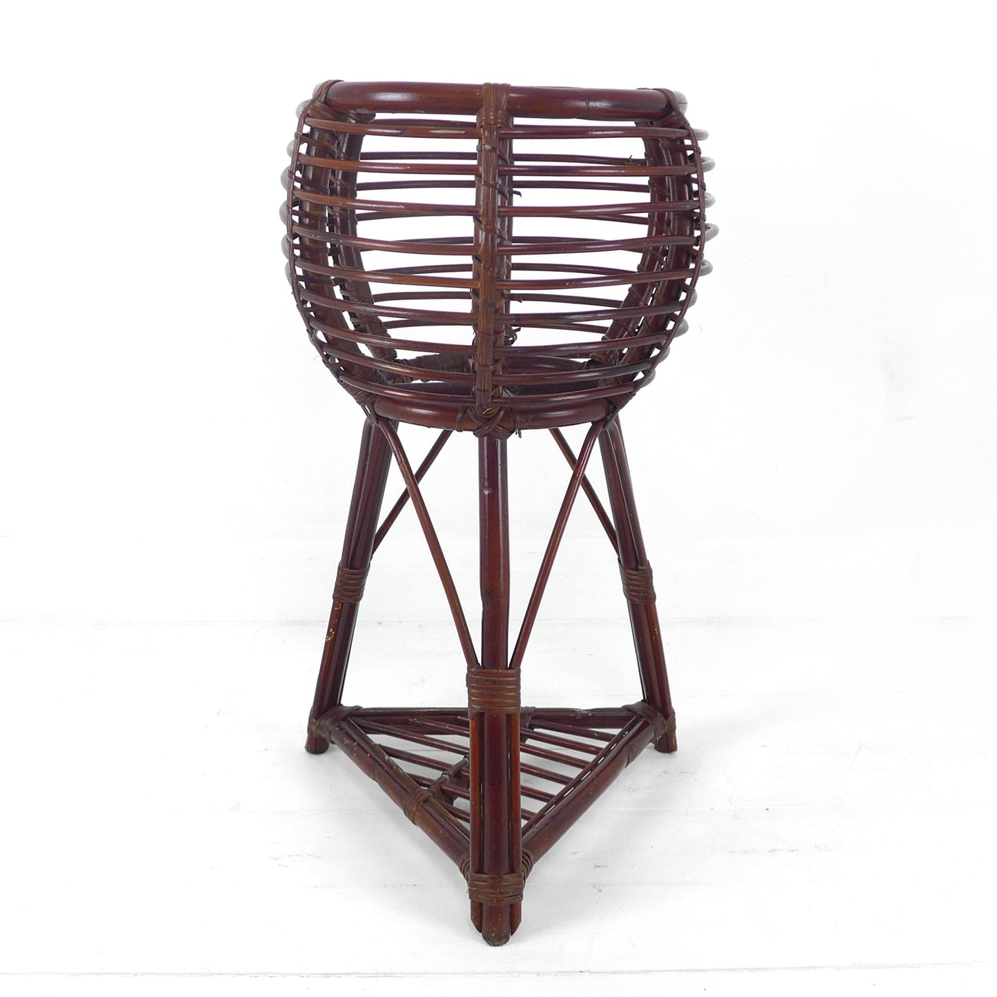 Large Vintage 1970's Bamboo Plant Stand - Mid Century