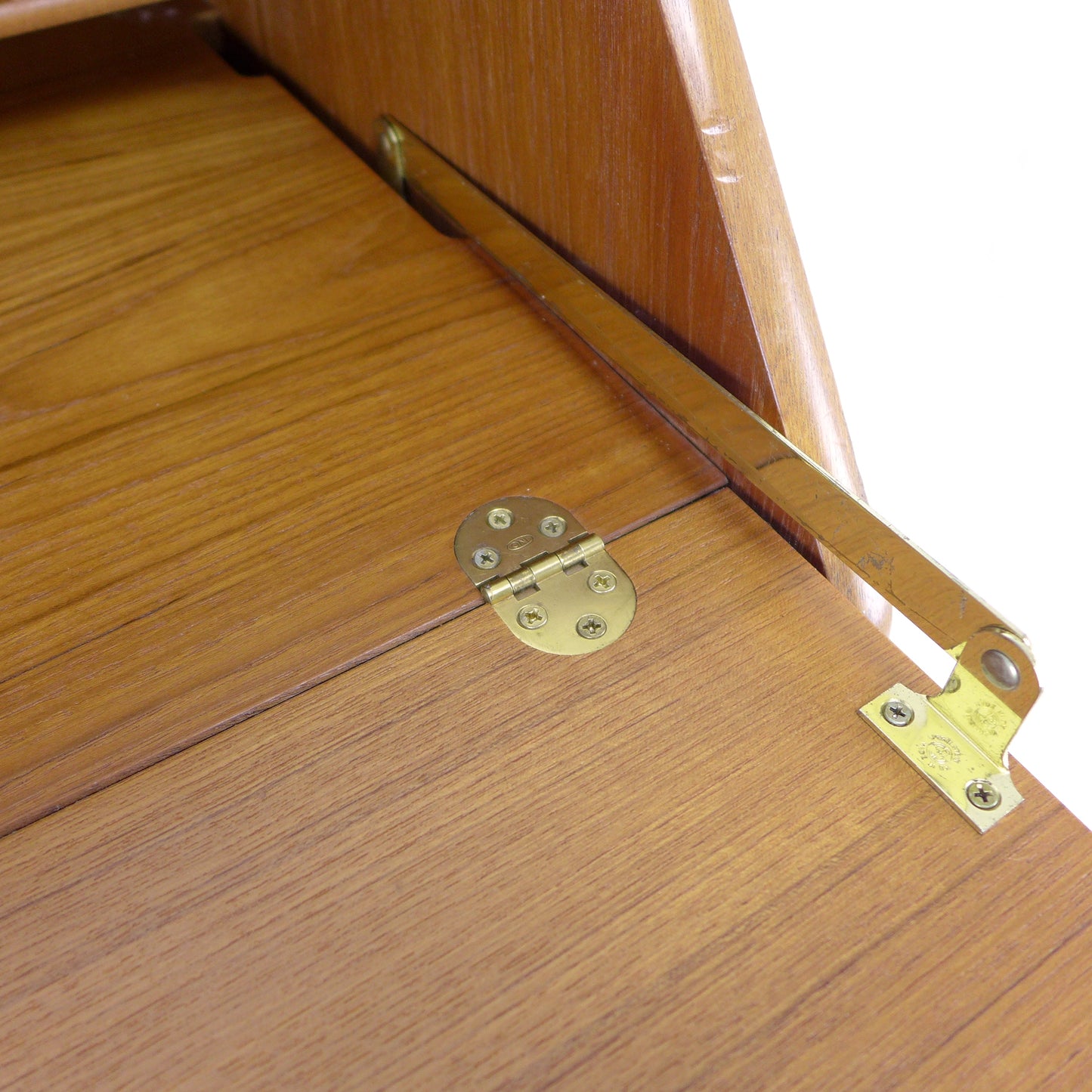 Mid Century NATHAN Teak Desk / Writing Bureau - Home Office Station with Storage