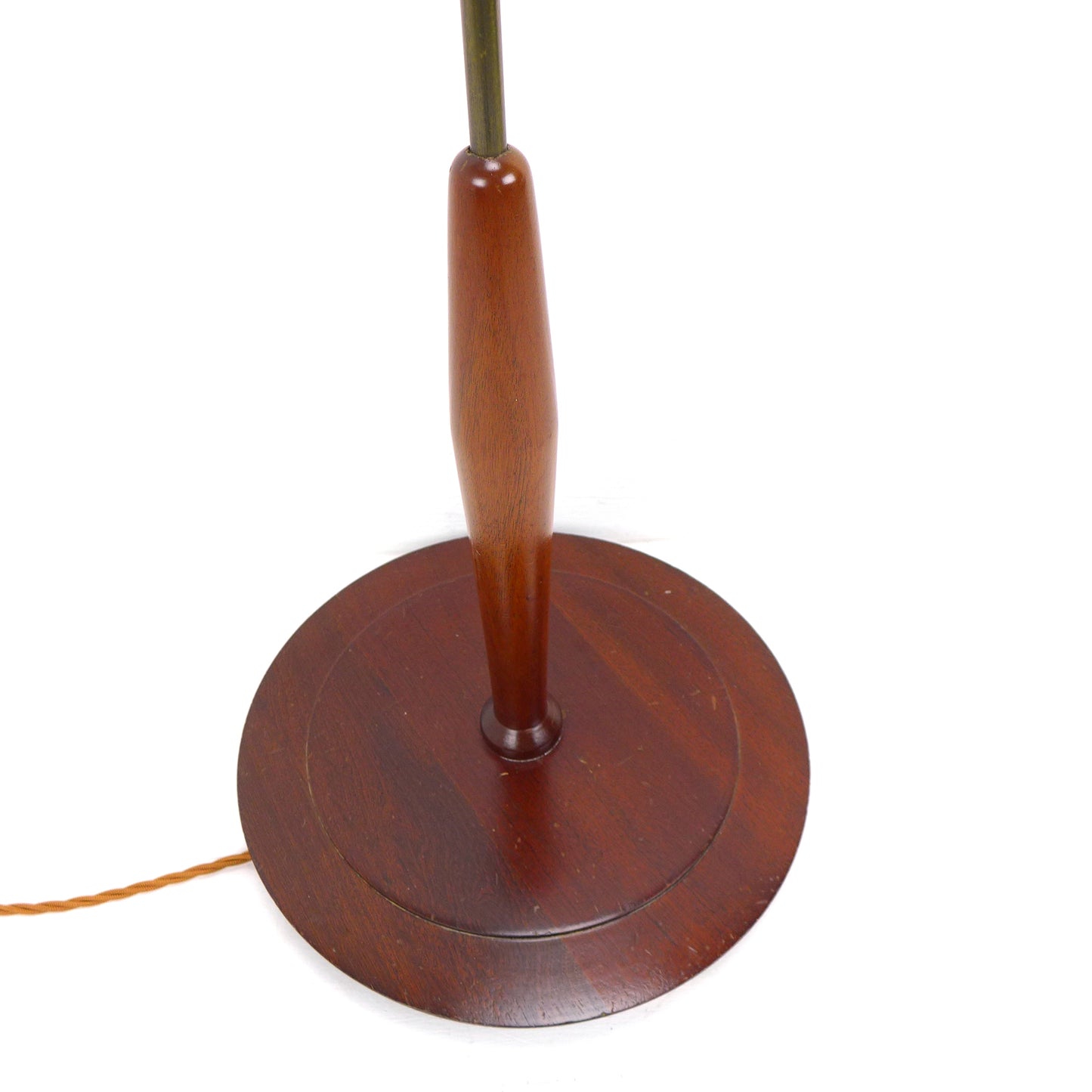 Danish Modern Teak & Brass Floor Lamp / Standard Lamp Base - Vintage/Mid Century