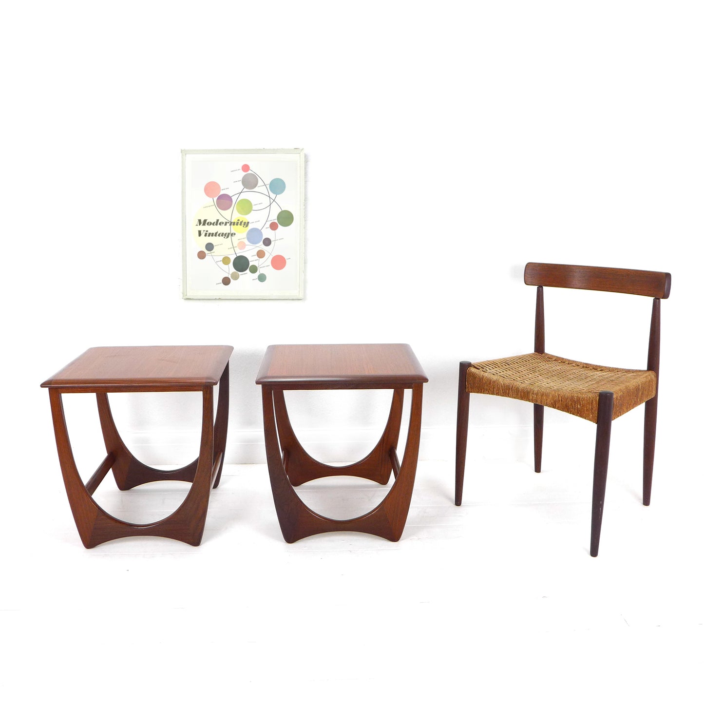 Pair of G Plan ASTRO Mid Century Teak Side Tables - Coffee/End/Lamp/Bedside