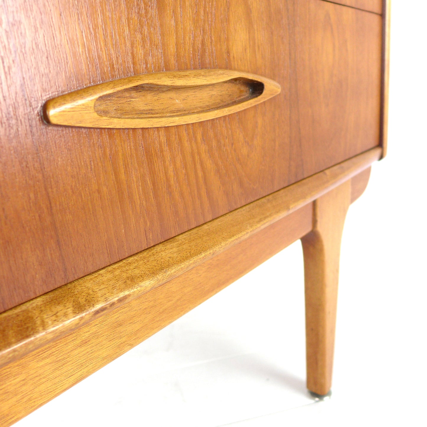 Metamorphic JENTIQUE Desk / Writing Bureau - Compact Home Office Station with Storage - Mid Century Teak